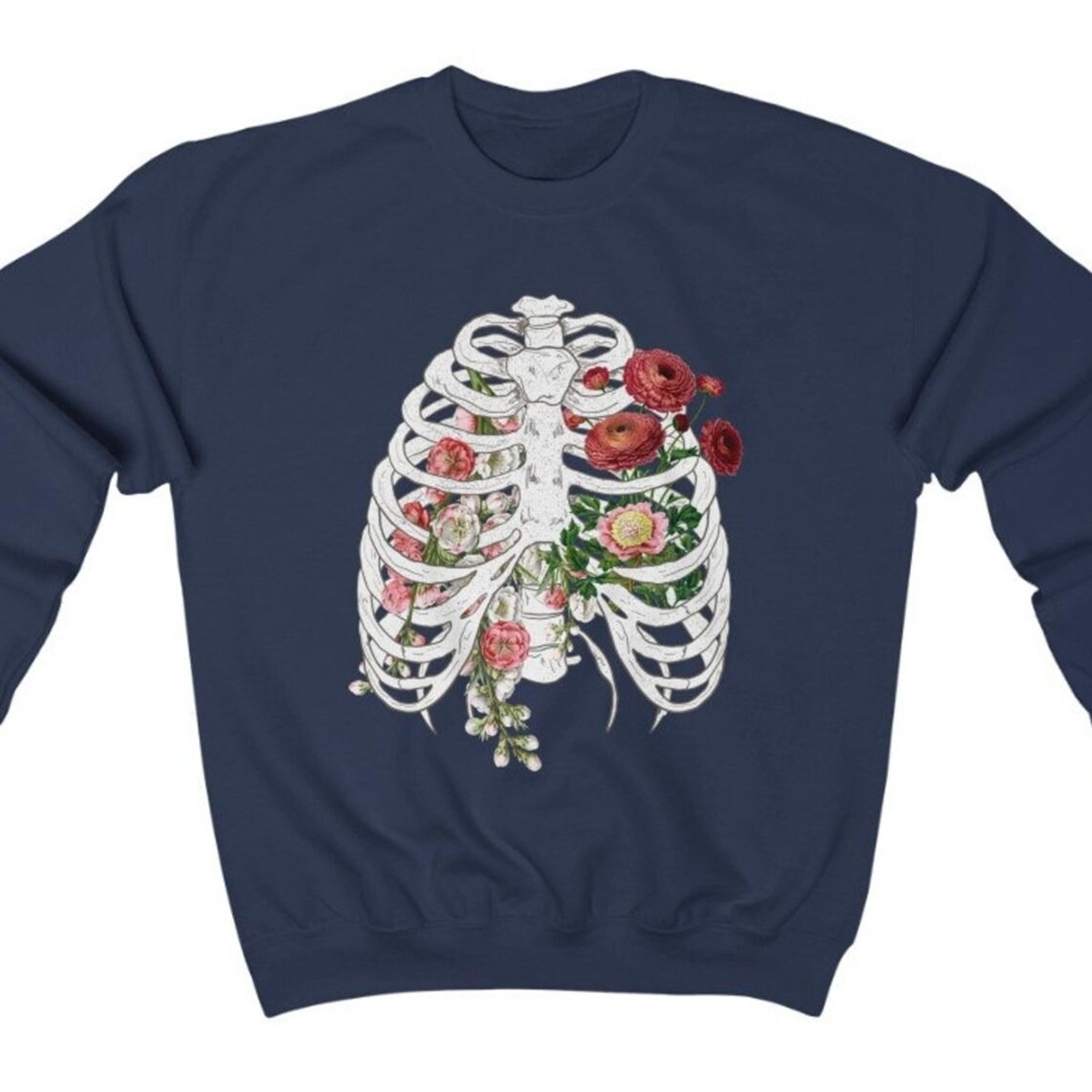 skeleton sweatshirt halloween crewneck skeleton halloween sweatshirt halloween sweater fall sweatshirt aesthetic crewnec
