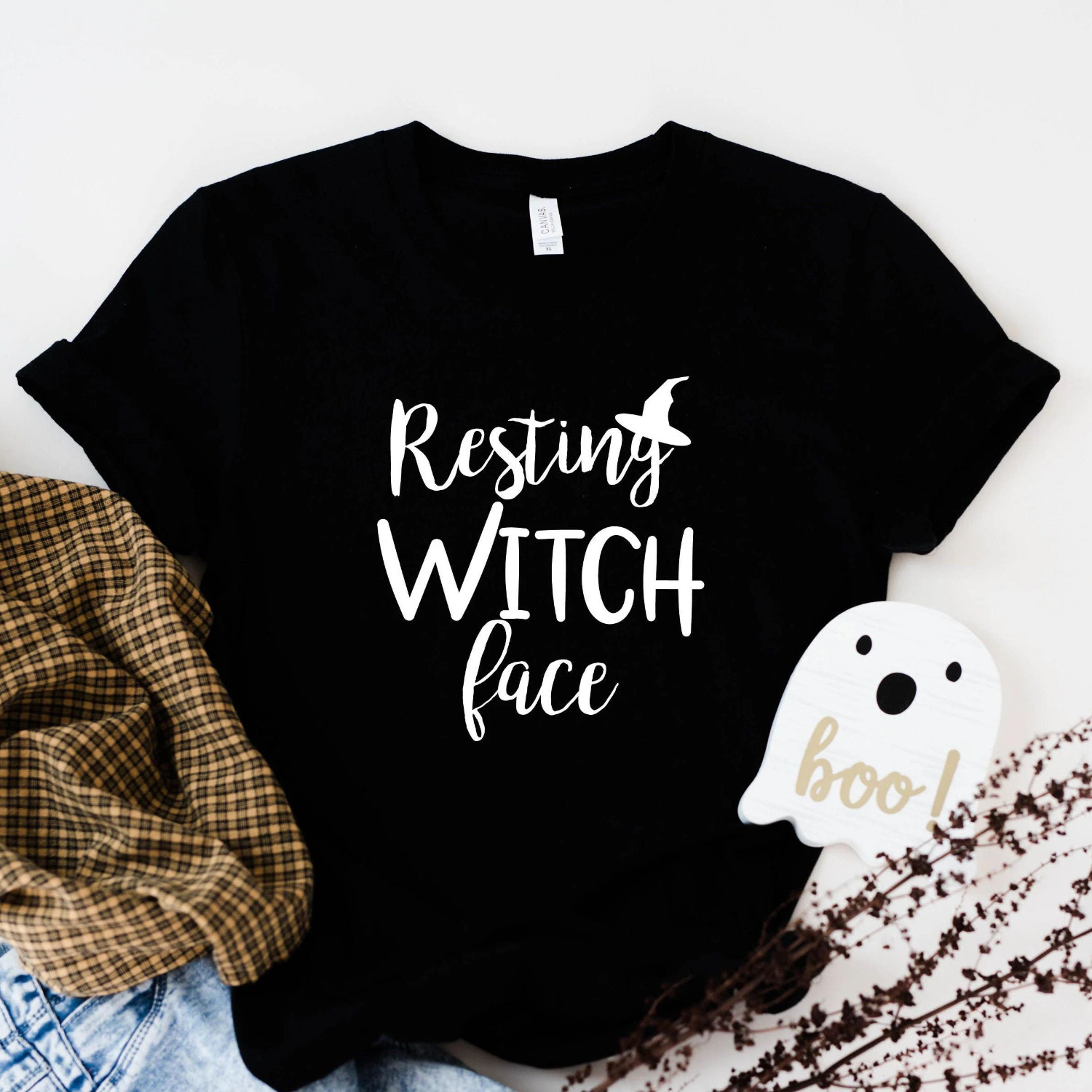 resting witch face shirt funny halloween witch graphic tee spooky season