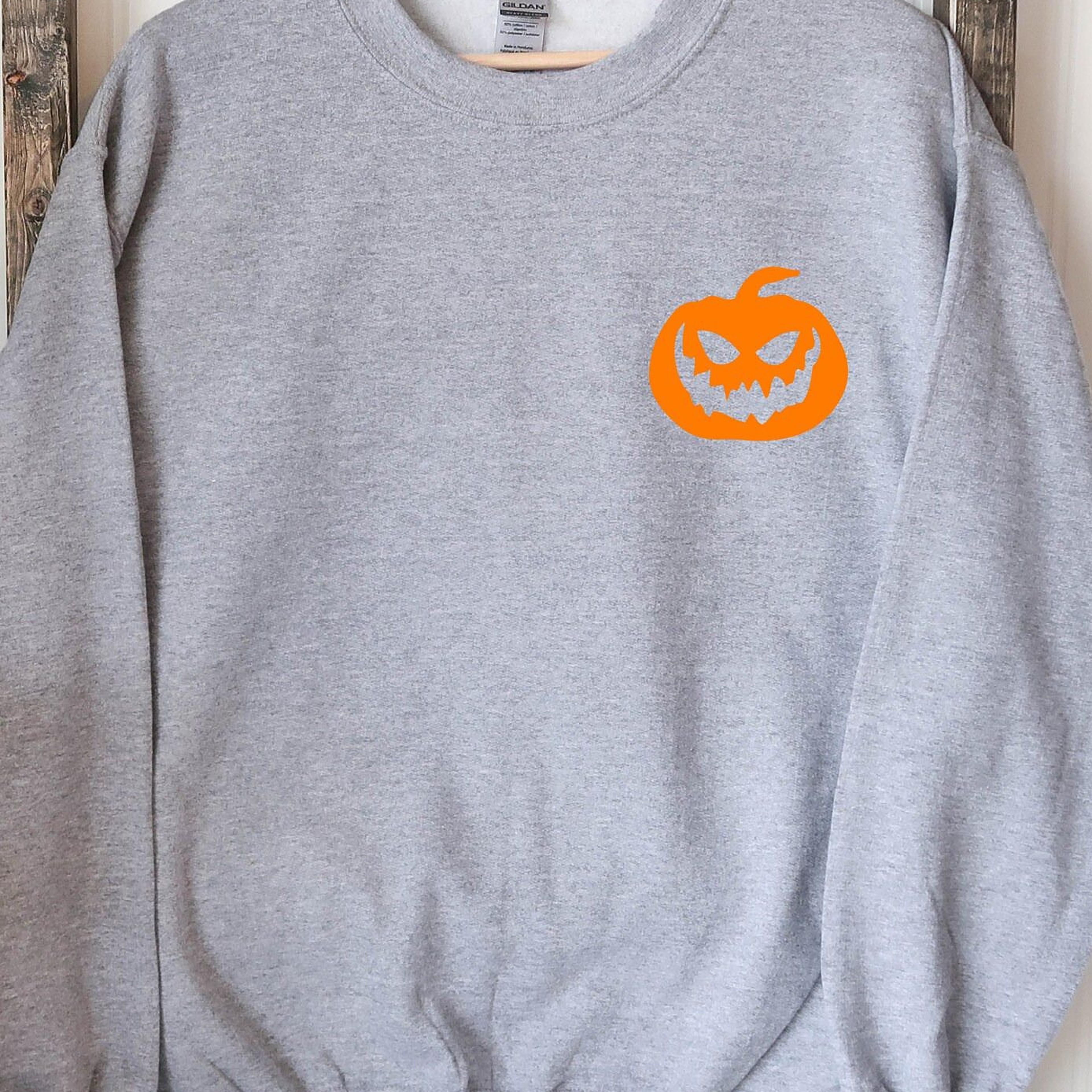 pocket pumpkin halloween sweatshirt funny fall pumpkin graphic shirt