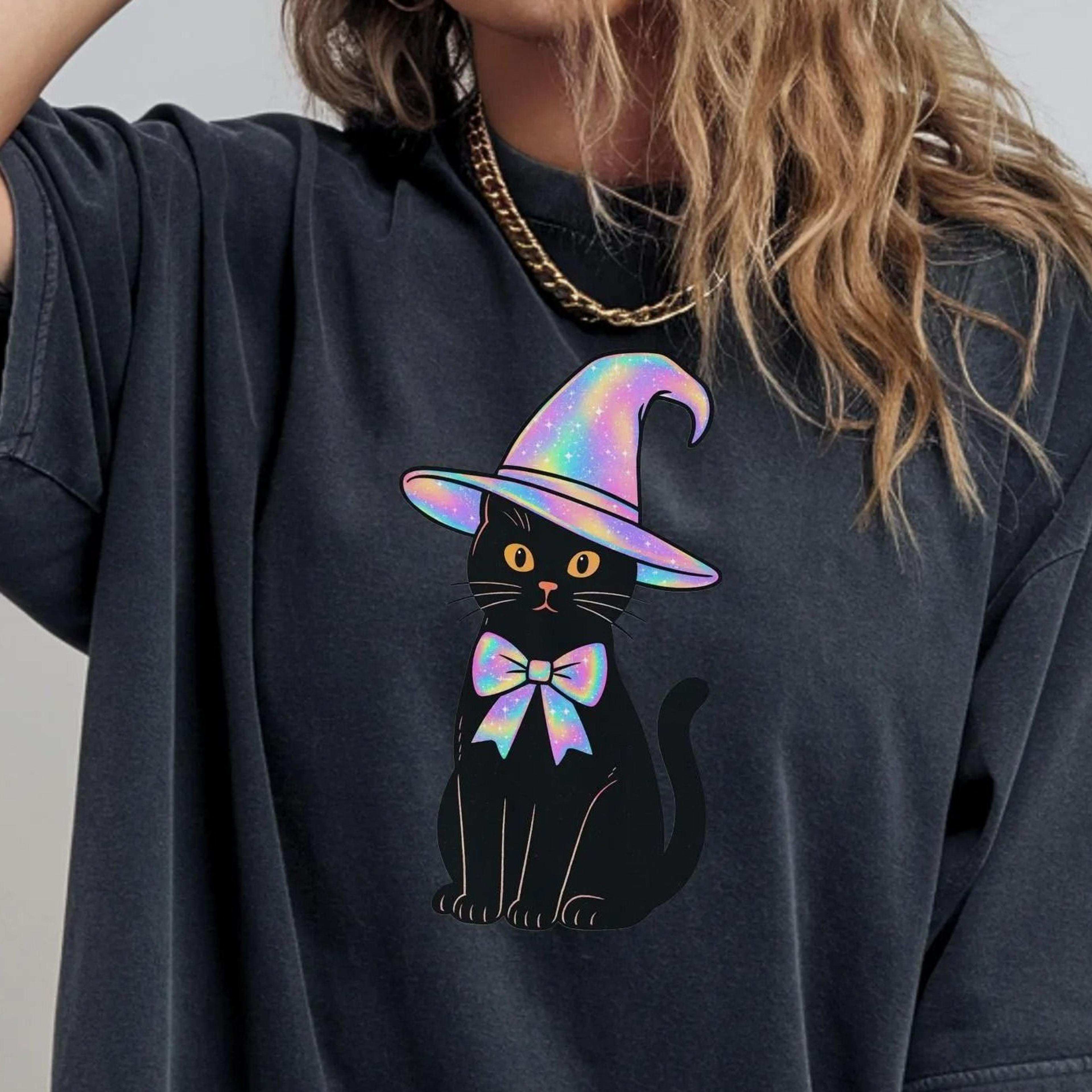cute cat lover halloween tee, spooky season cat, halloween cute women outfit, halloween gift