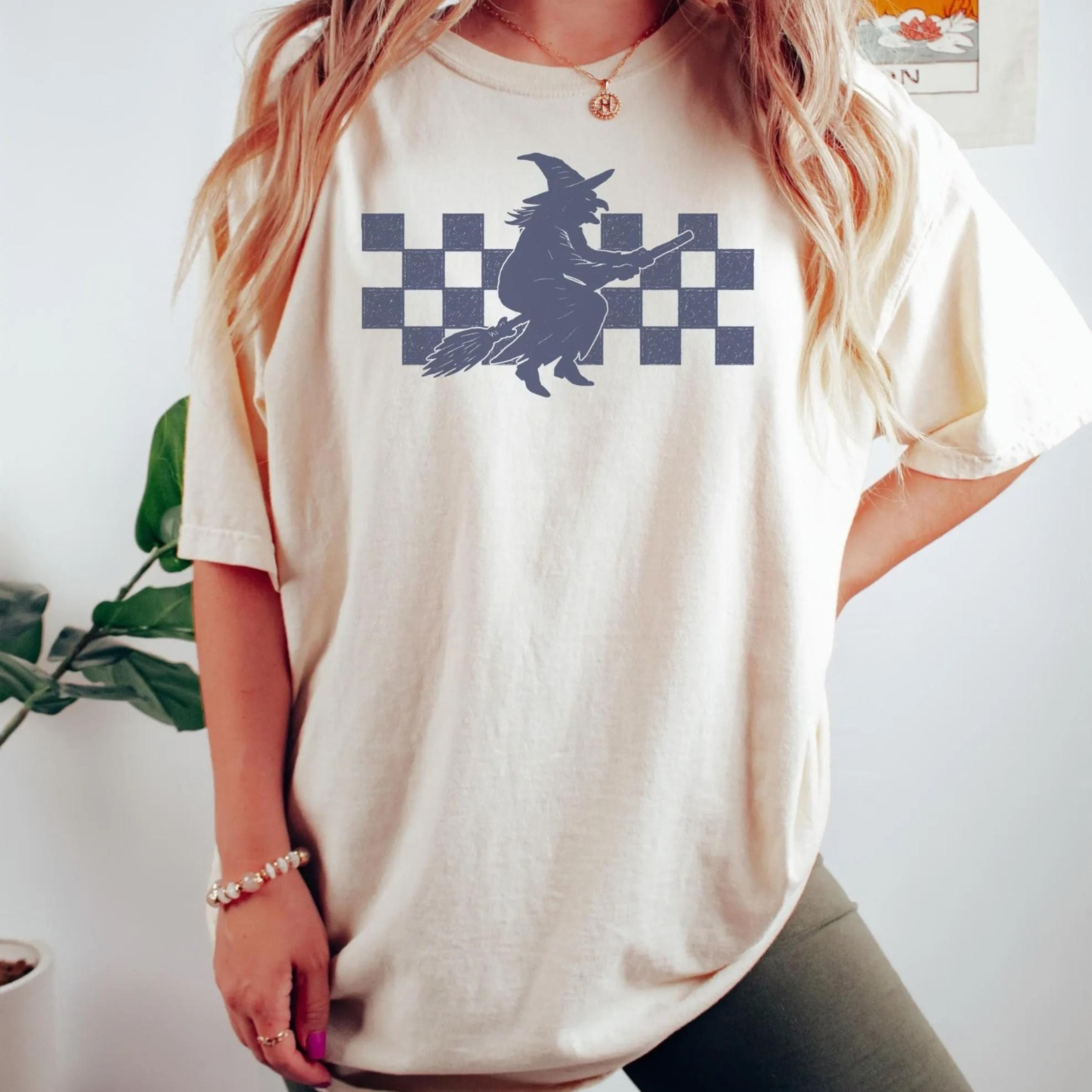 retro halloween witch shirt, funny witch shirt, halloween women shirt, witchy vibes shirt, halloween party shirt, vintag
