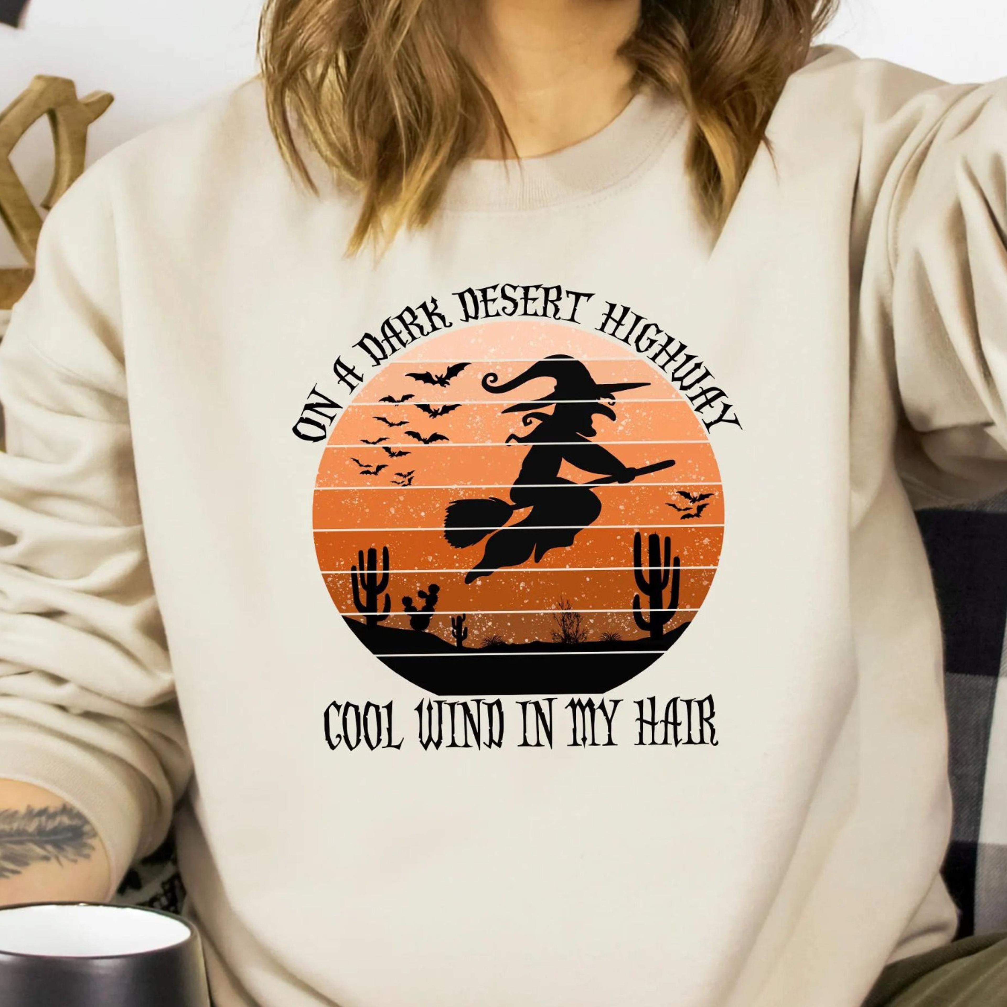 dark desert highway shirt witch halloween spooky graphic tee halloween vibes