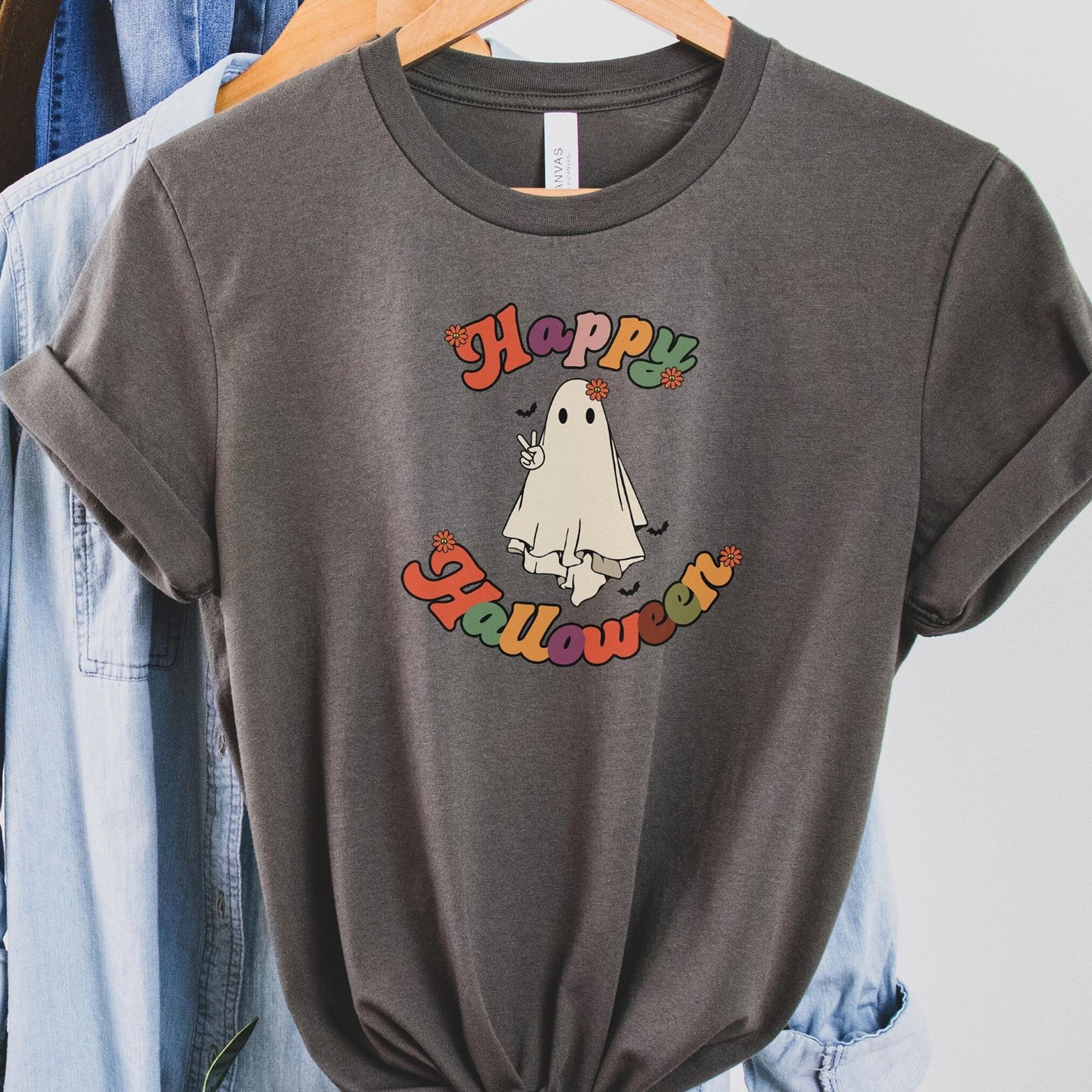 vintage halloween shirt, hippie ghost shirt, retro ghost shirt, vintage ghost, funny halloween shirt, cute hallween,