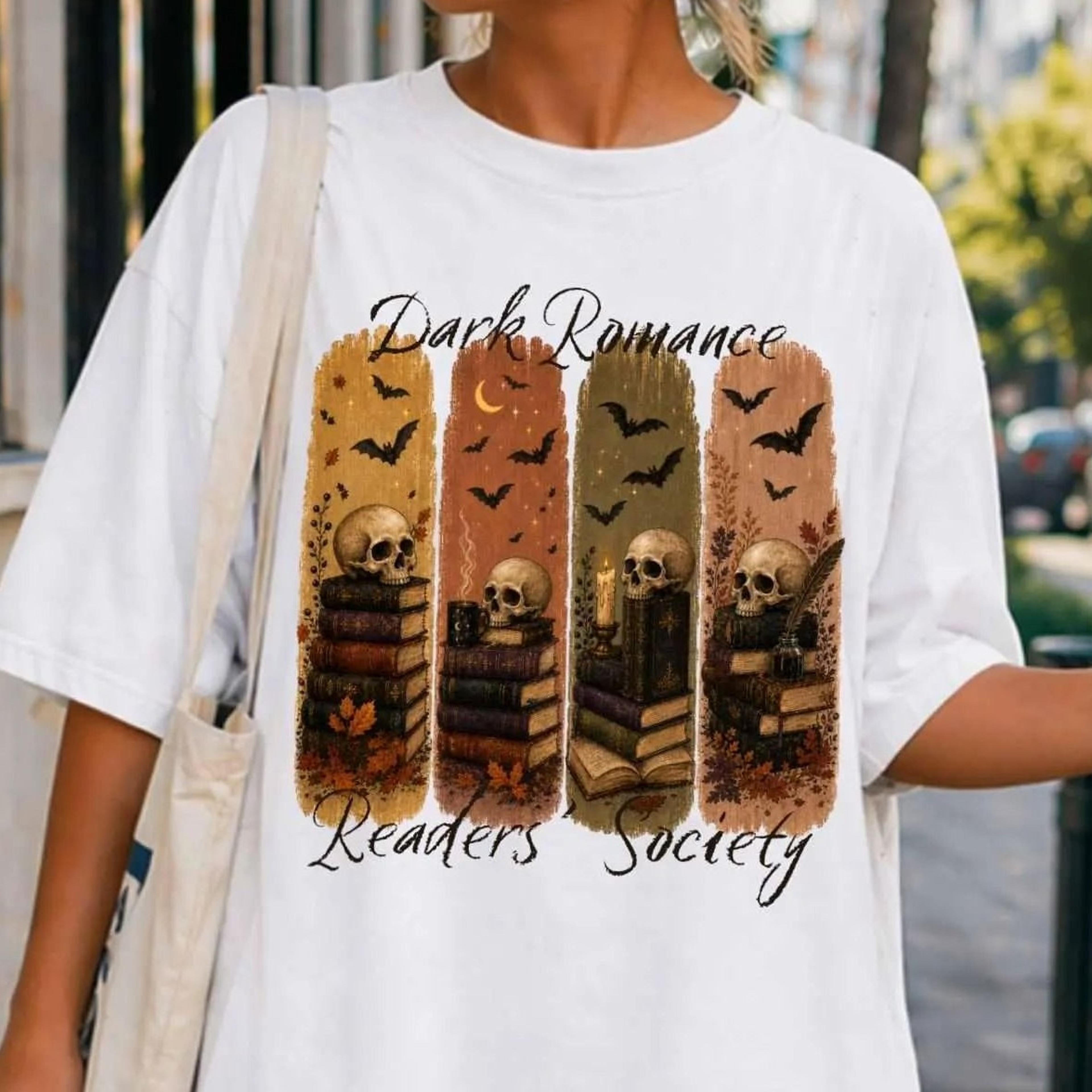 dark romance skull halloween reading t-shirt | knight fantasy book | bookish apparel | readers club | born to read | boo