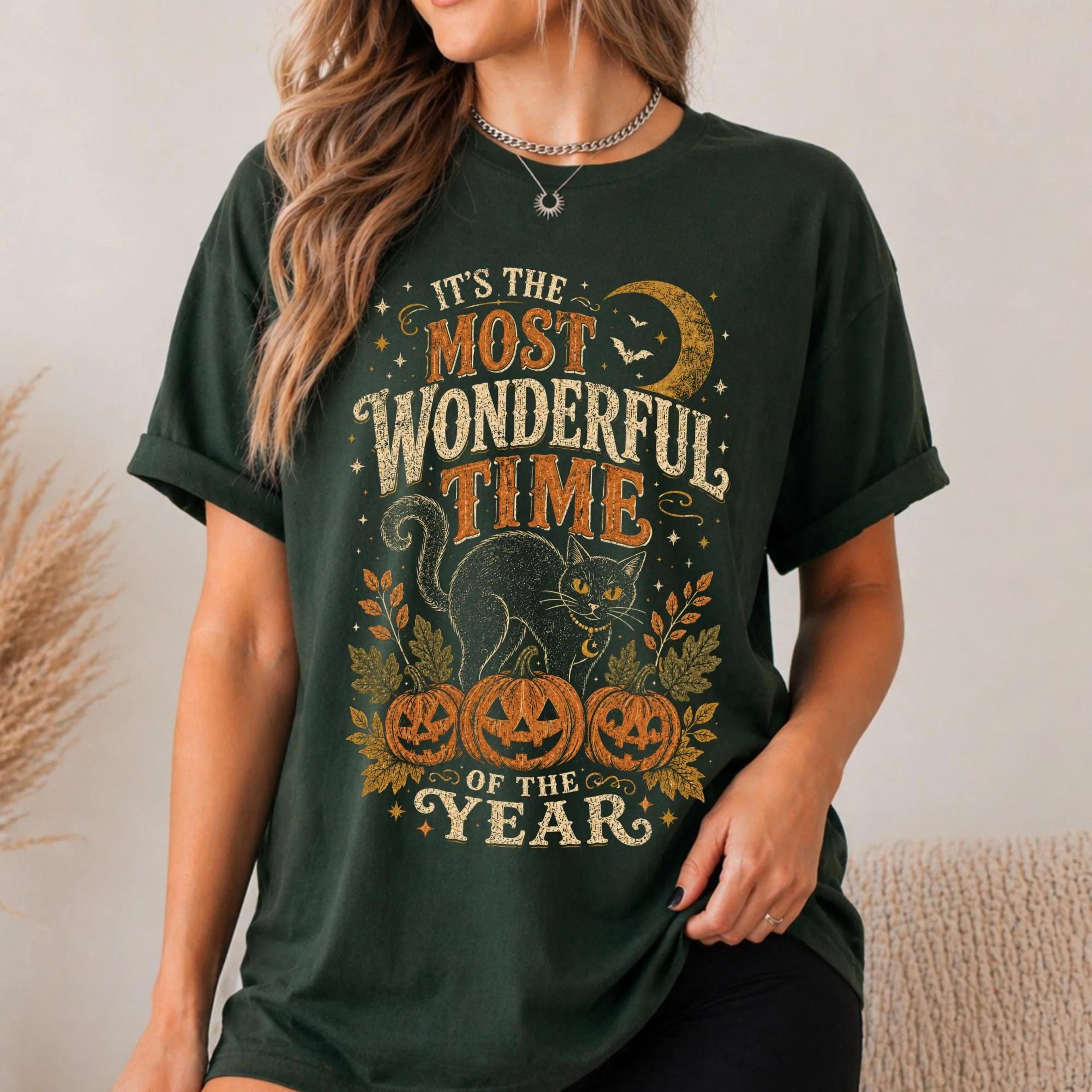 vintage halloween tshirt retro halloween 90s spooky black cat shirt witchy pumpkin