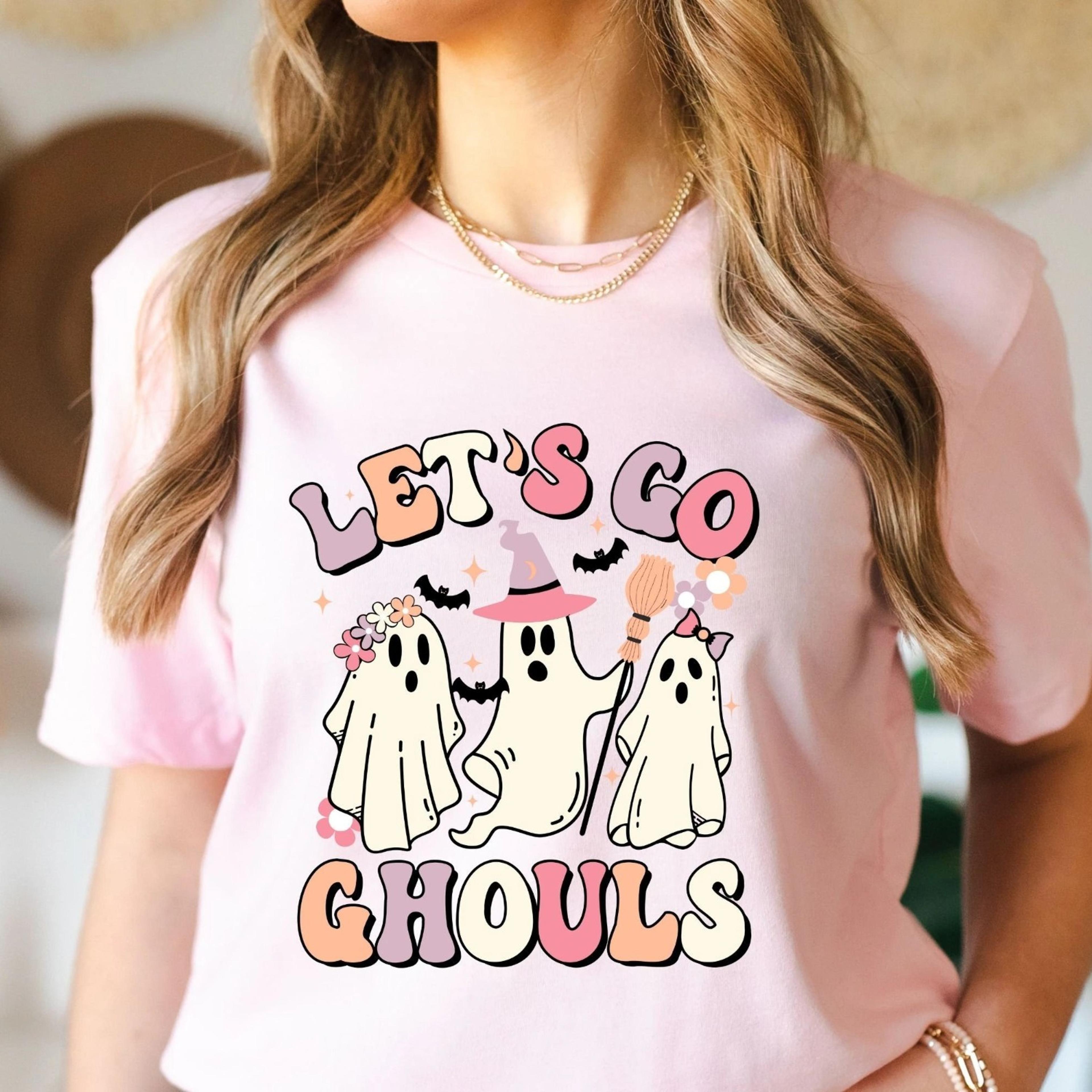 lets go ghouls shirt, spooky season tee, vintage halloween shirt, retro halloween cowgirl shirt, cowgirl halloween shirt