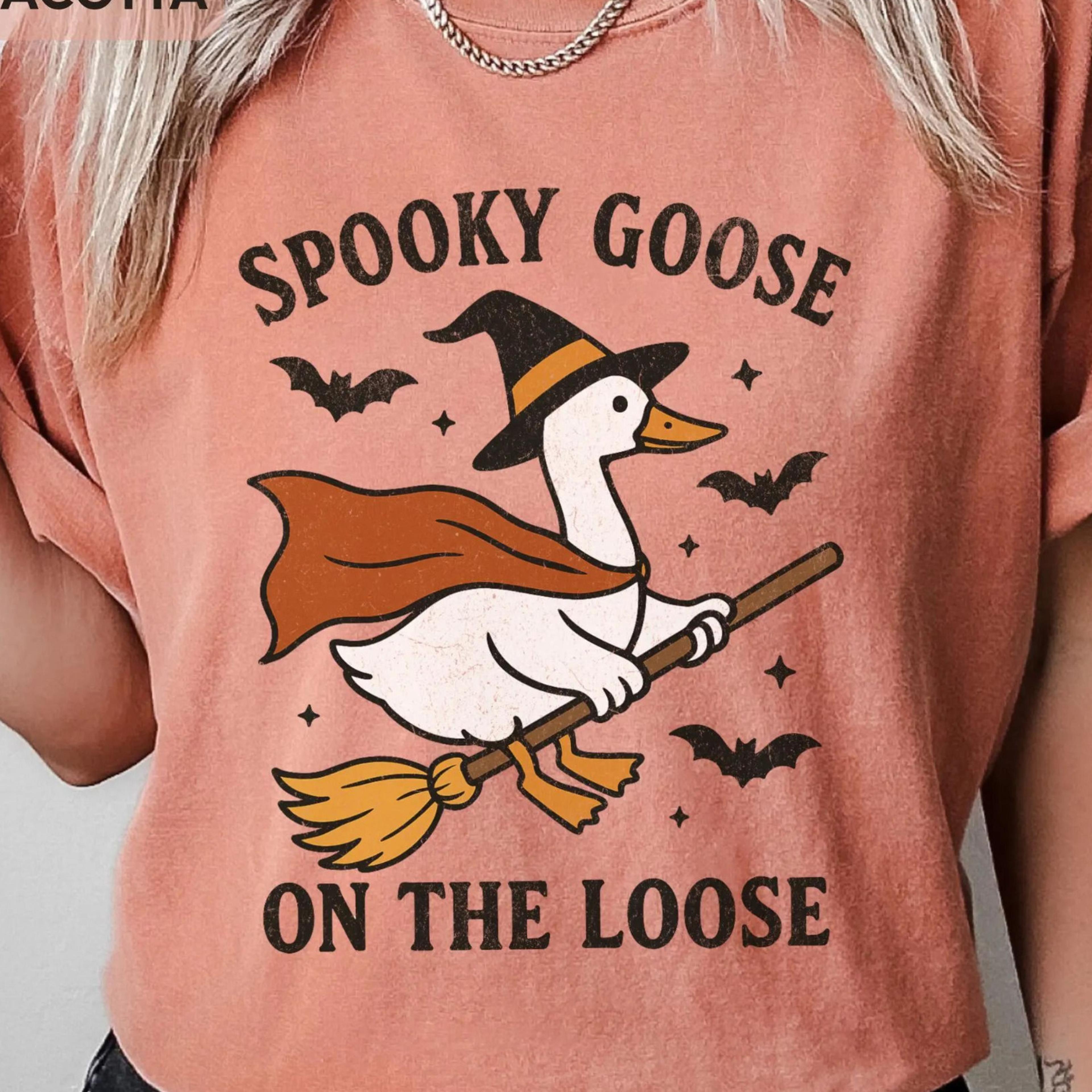 silly goose on the loose shirt halloween distressed vintage tee