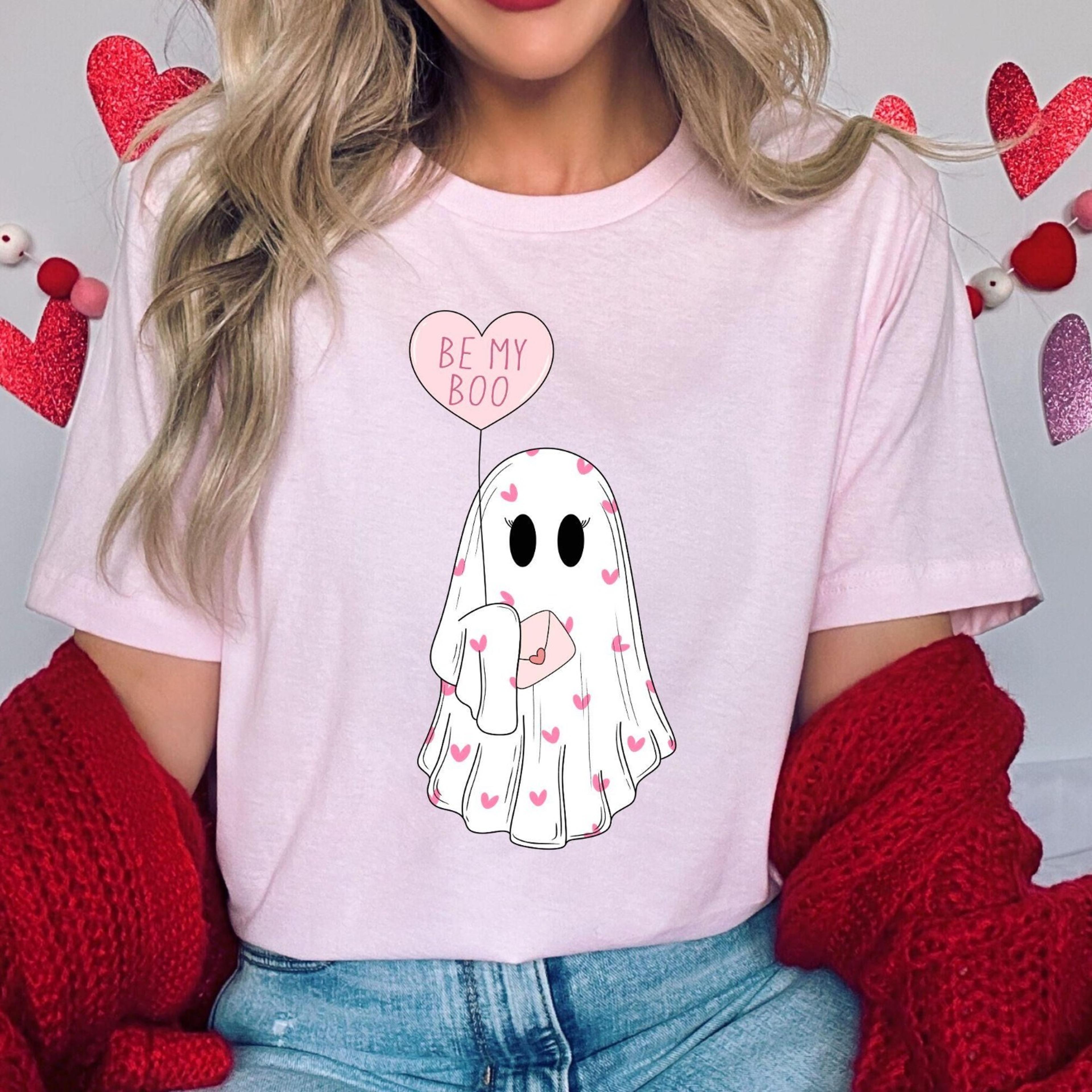 be my boo sweatshirt, ghost sweater, valentines day shirt, xoxo sweatshirt, women valentines day sweatshirt, heart sweat