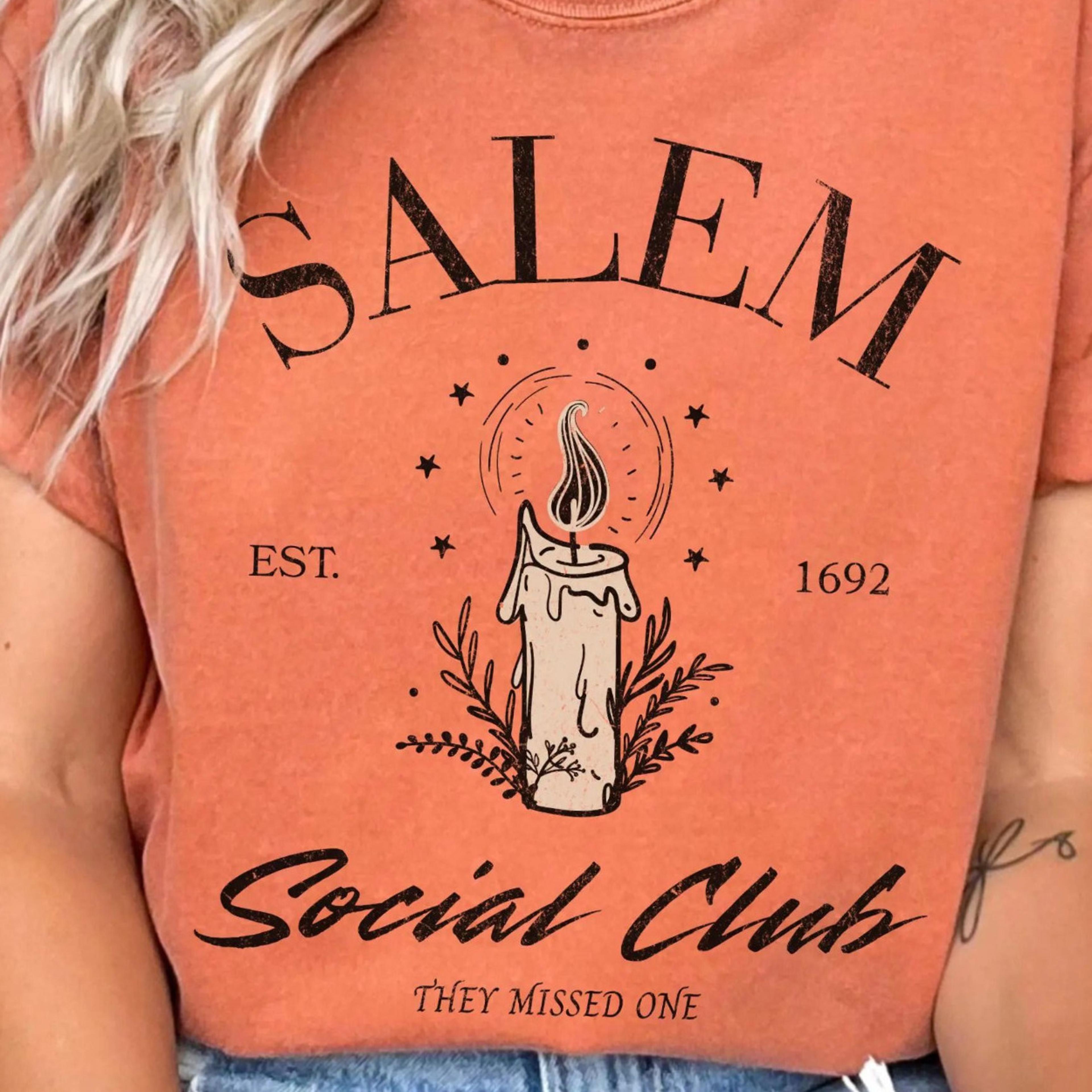 salem social club shirt retro halloween girls trip crewneck