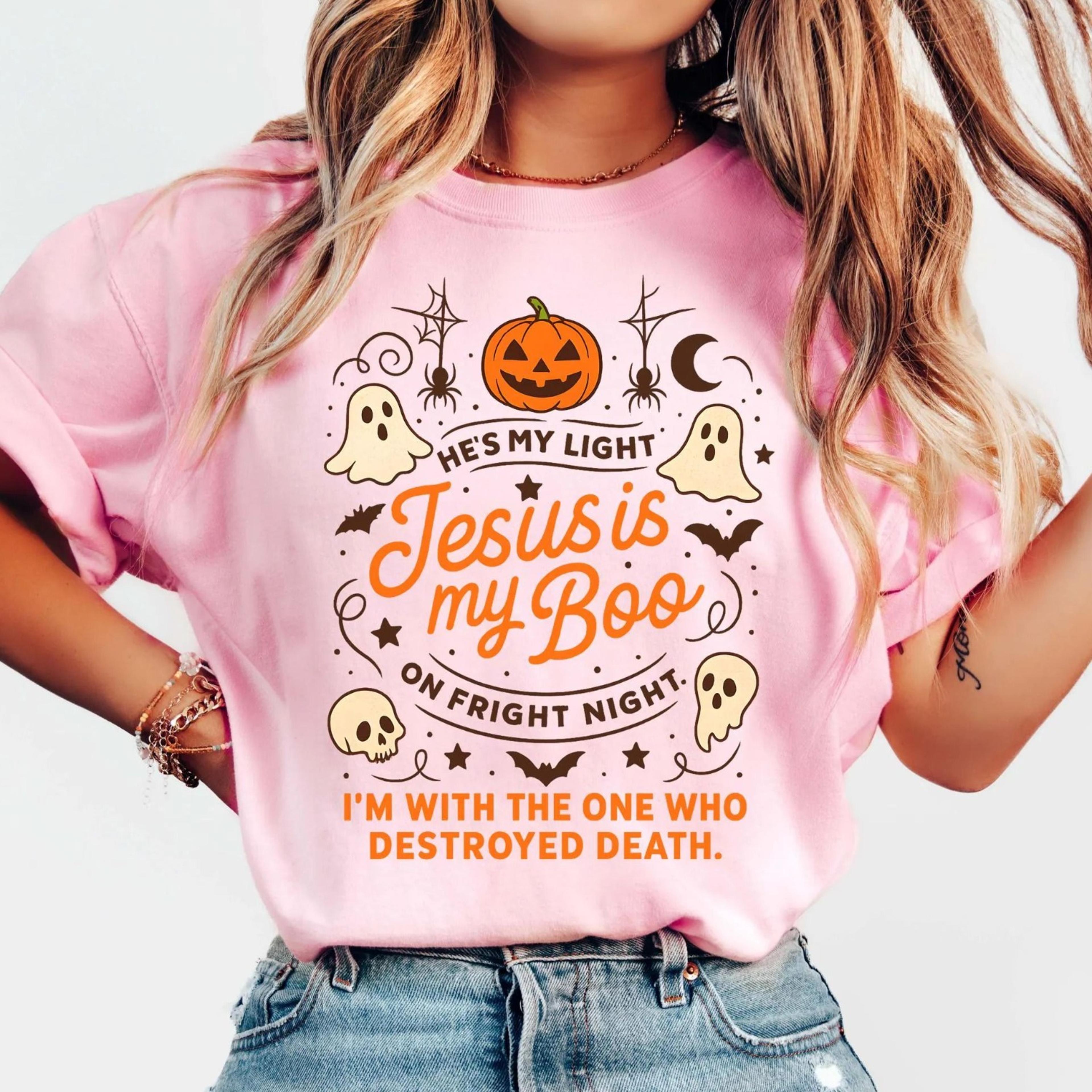 jesus is my boo shirt, christian halloween shirt, he is my light shirt, halloween faith shirt, christian faith based shi