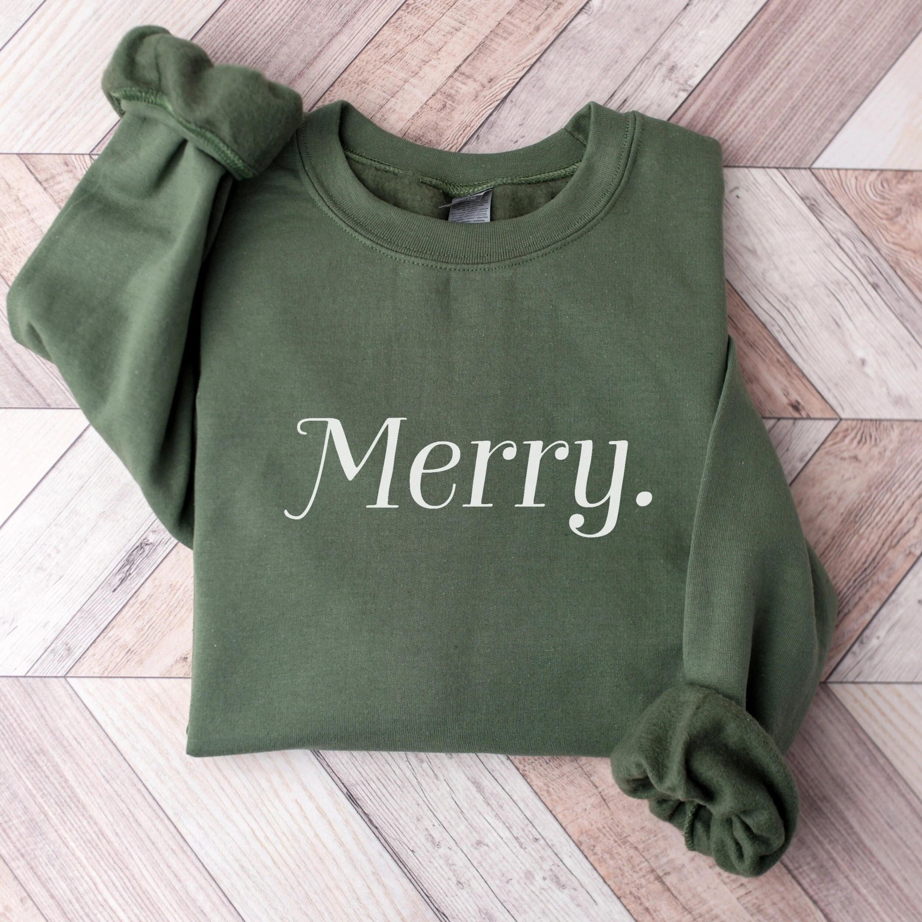 merry christmas sweatshirt unisex holiday christmas apparel