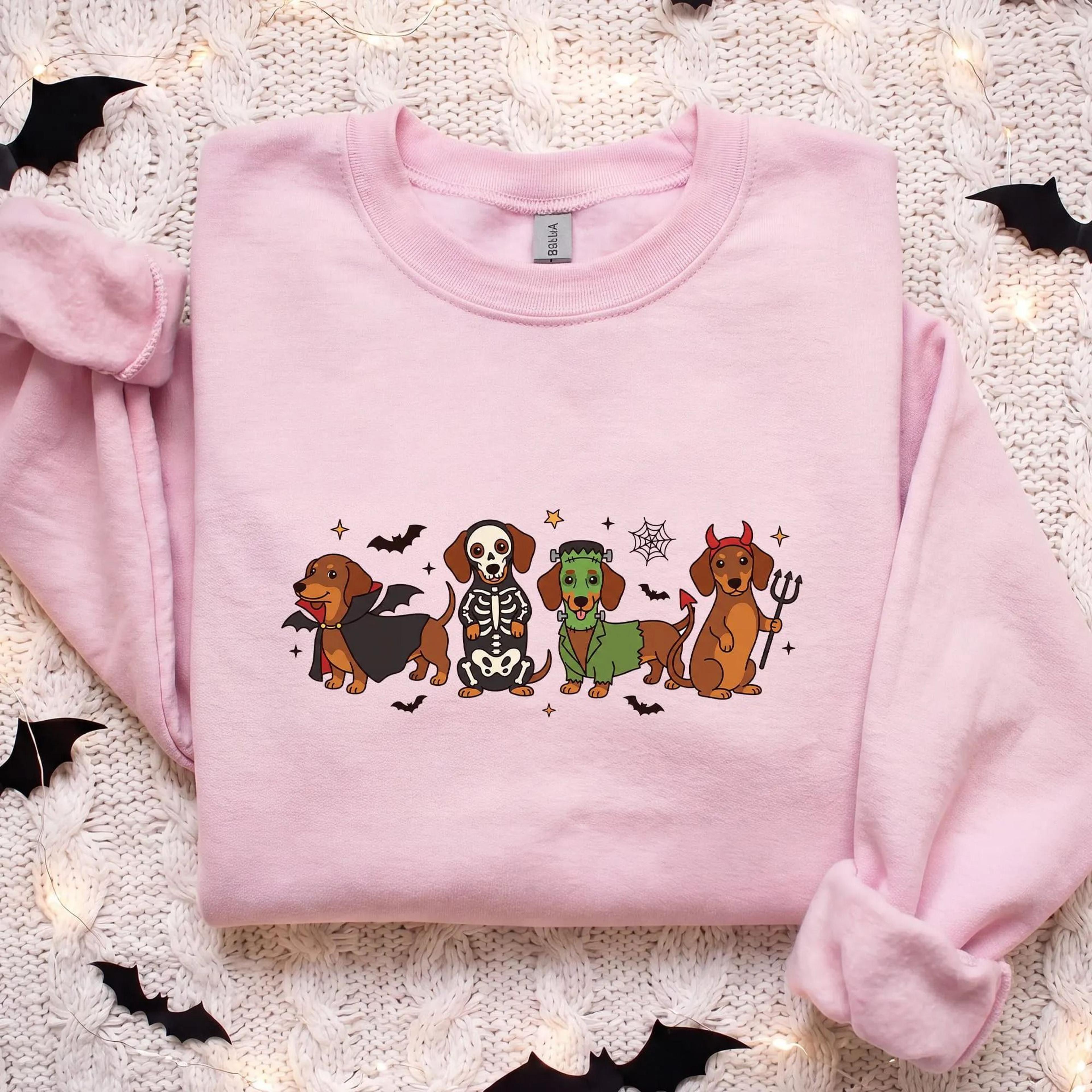 cute dachshund halloween shirt, wiener dog spooky season tee, fall dog mom apparel, cozy frankenstein skeleton puppy top
