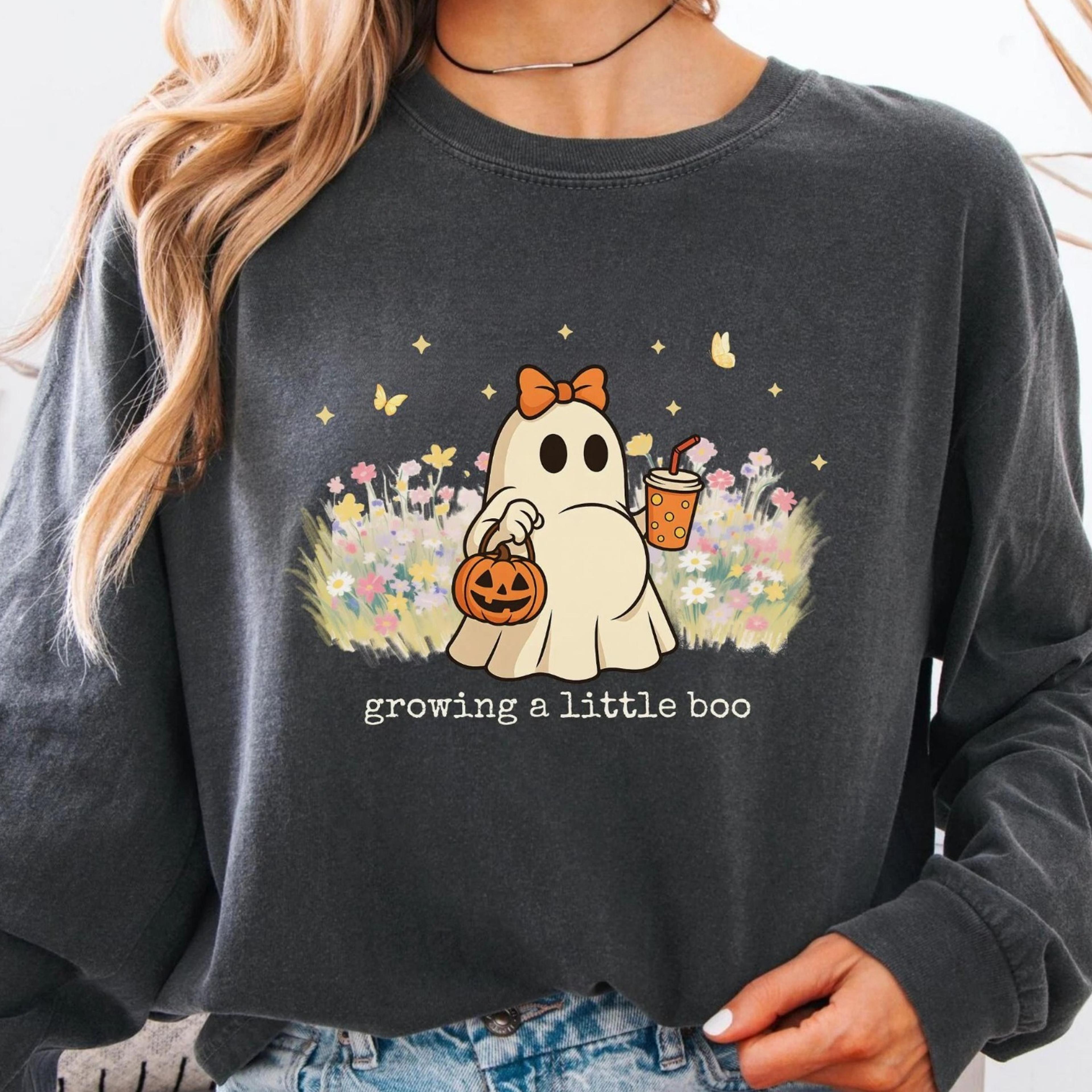 halloween maternity shirt, growing a little boo, funny pregnancy announcement 2025 shirt, spooky pregnant , new m