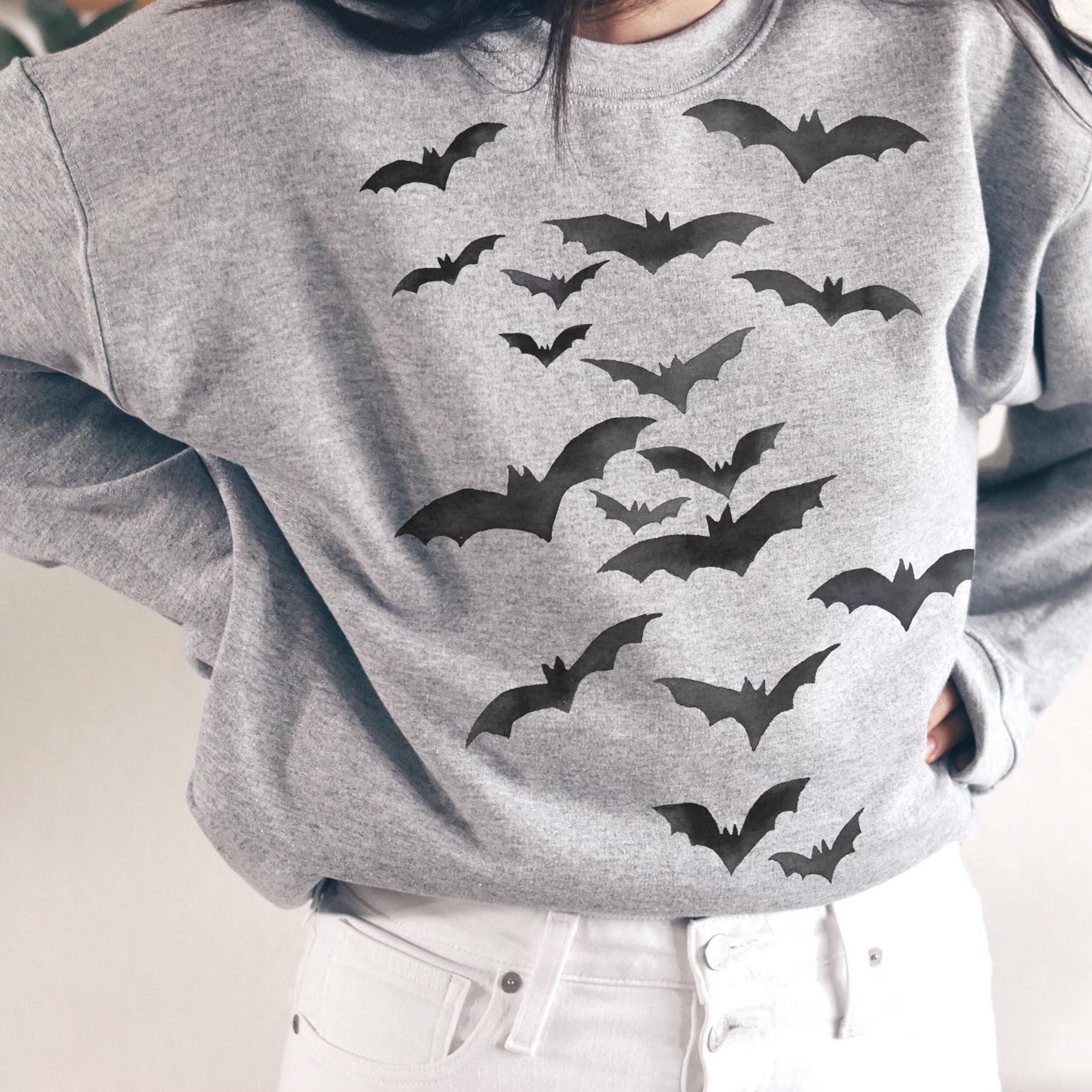 vintage bats sweatshirt, halloween bats, bats halloween, vintage halloween sweater, halloween sweatshirt, spooky season,