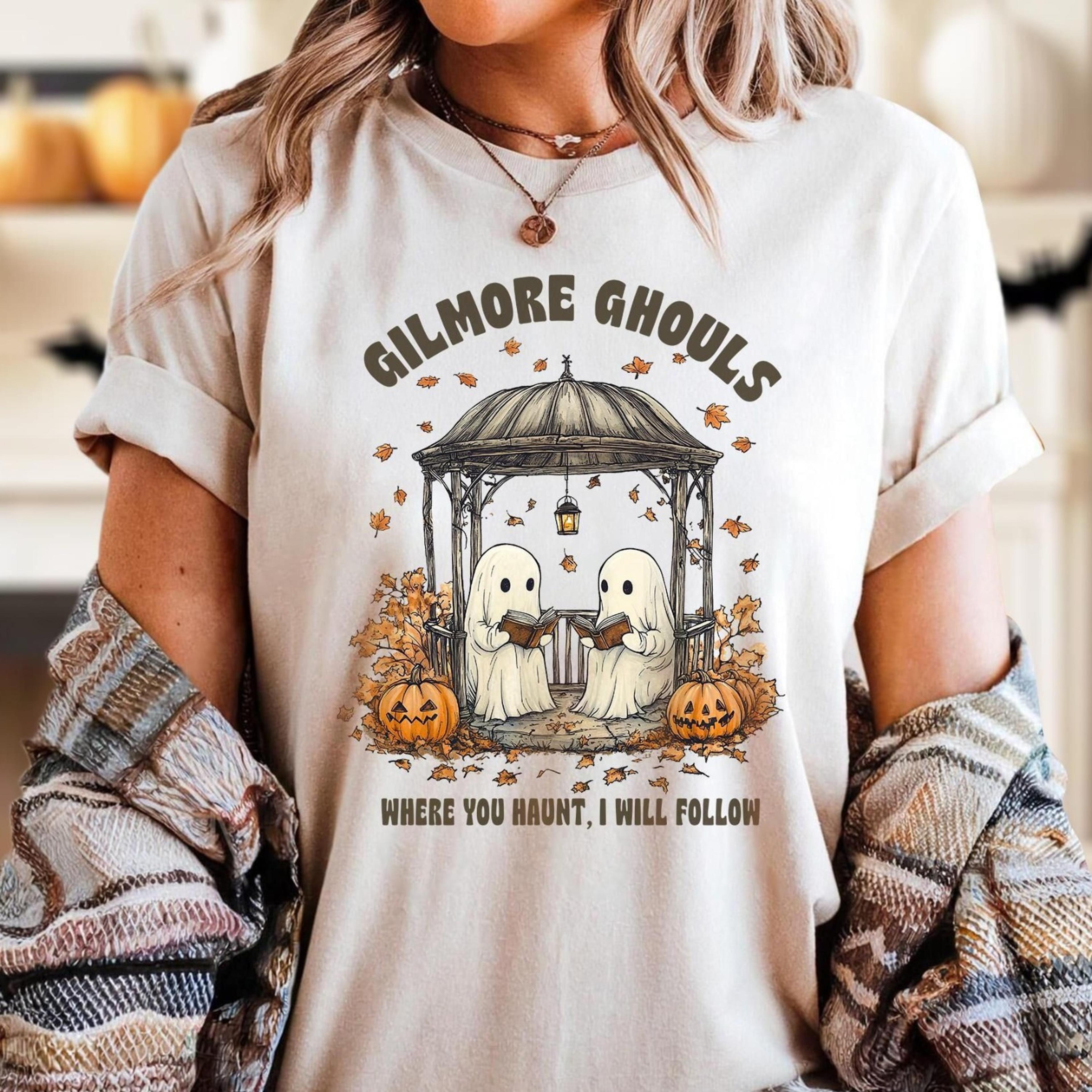 gilmore ghouls halloween shirt spooky ghost reading book