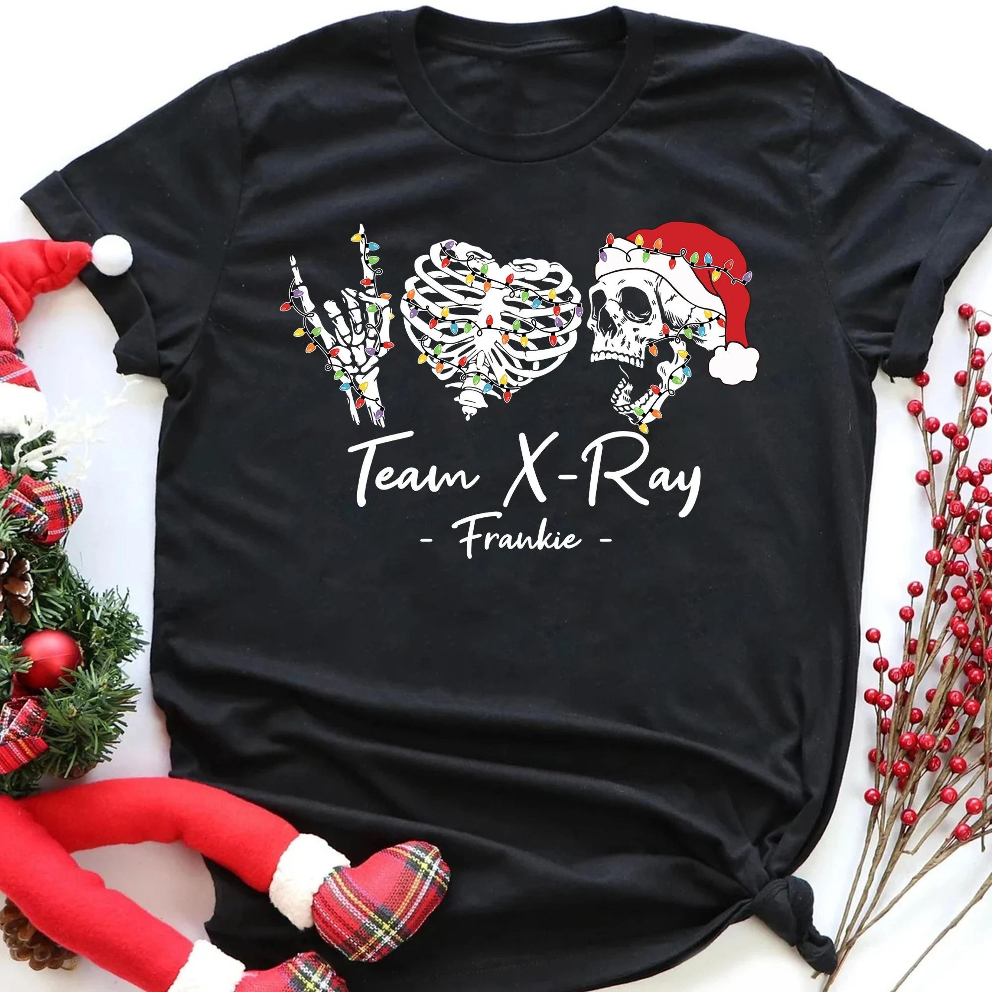 radiologist christmas t-shirt x-ray skeleton santa shirt