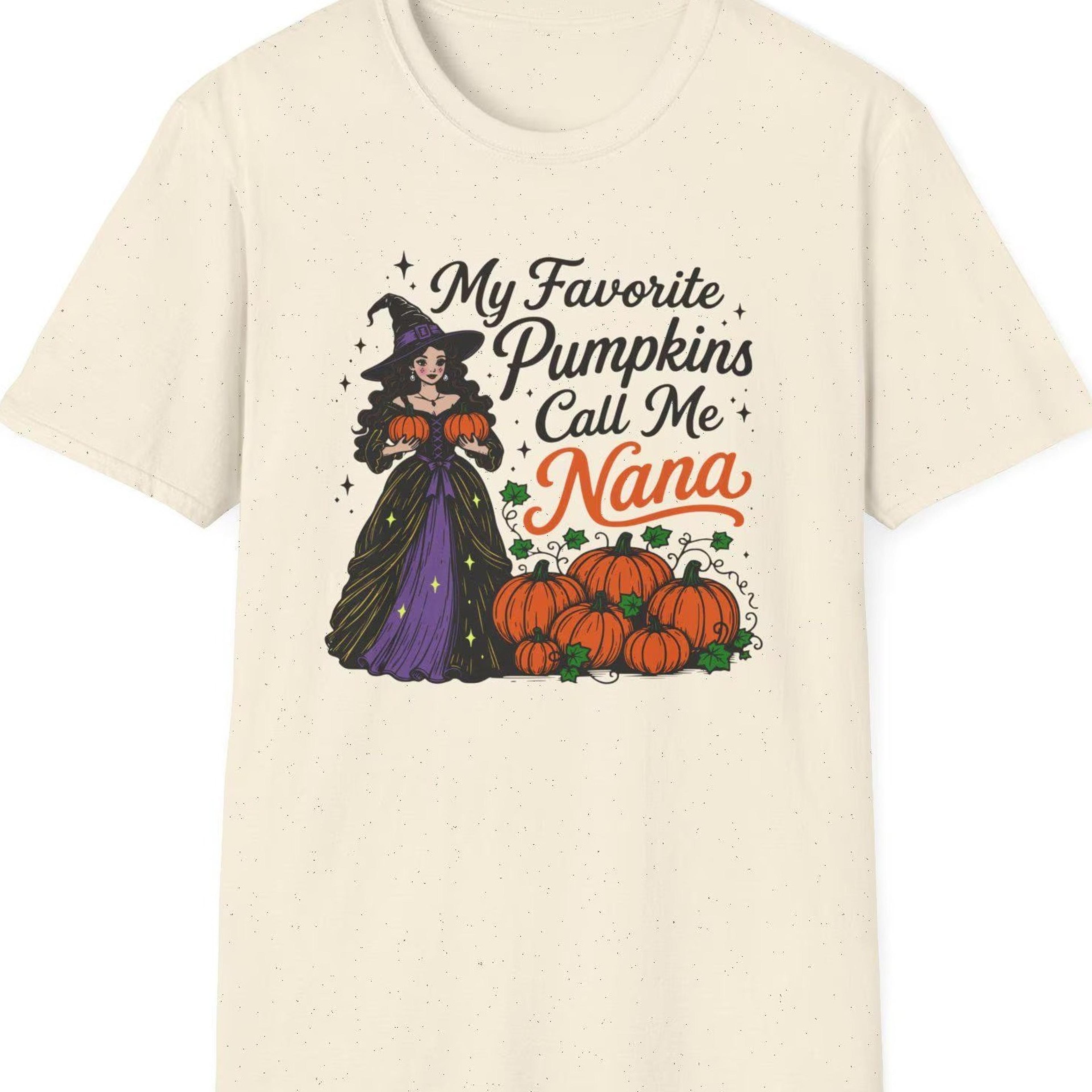 my favorite pumpkins call me nana shirt, funny nana halloween tee, witch grandma shirt, pumpkin nana gift, fall grandma