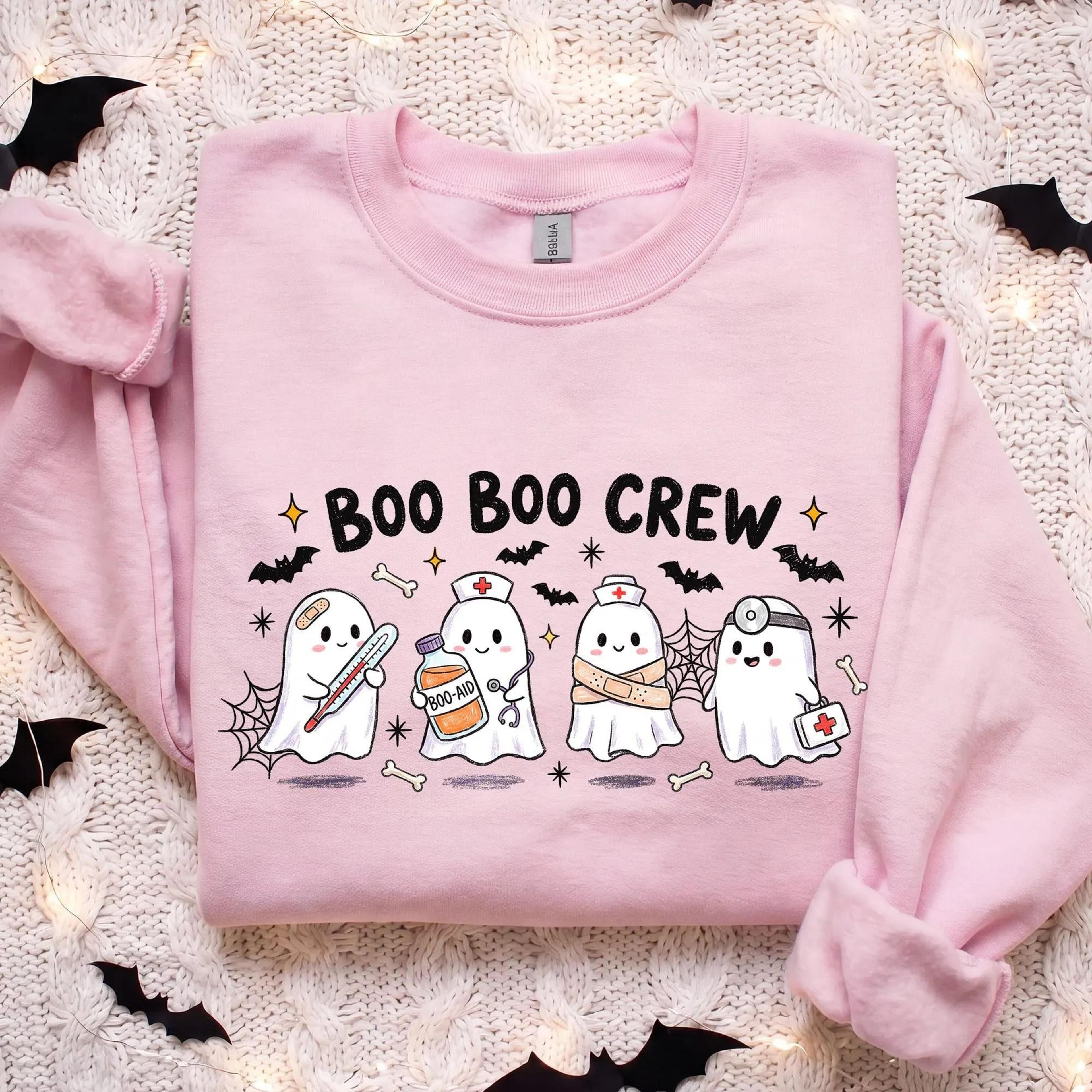 cute boo boo crew shirt, pediatric nurse halloween tee ghost medical staff gift, spooky er nurse apparel,