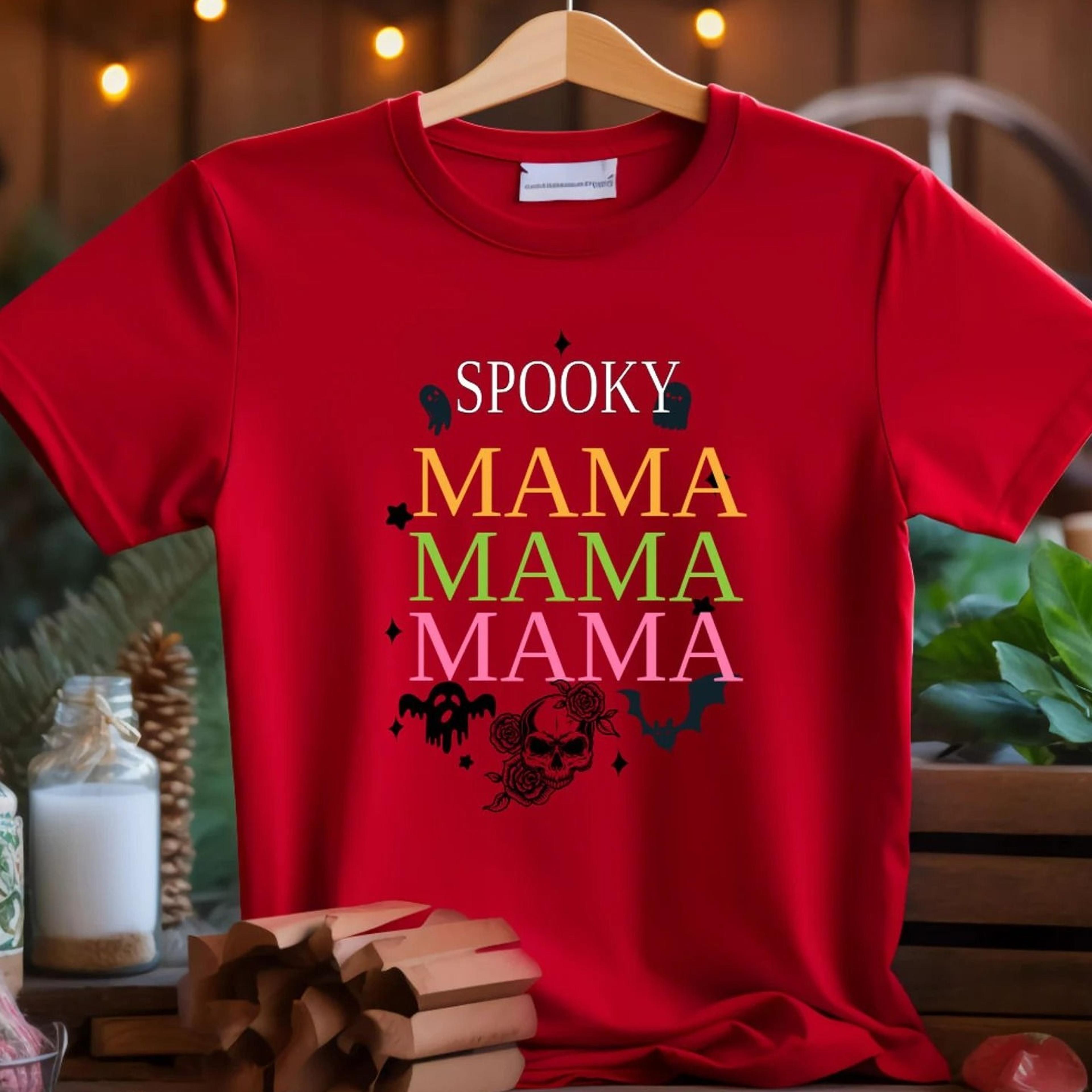 spooky mama halloween sweatshirt dtf print cotton crewneck