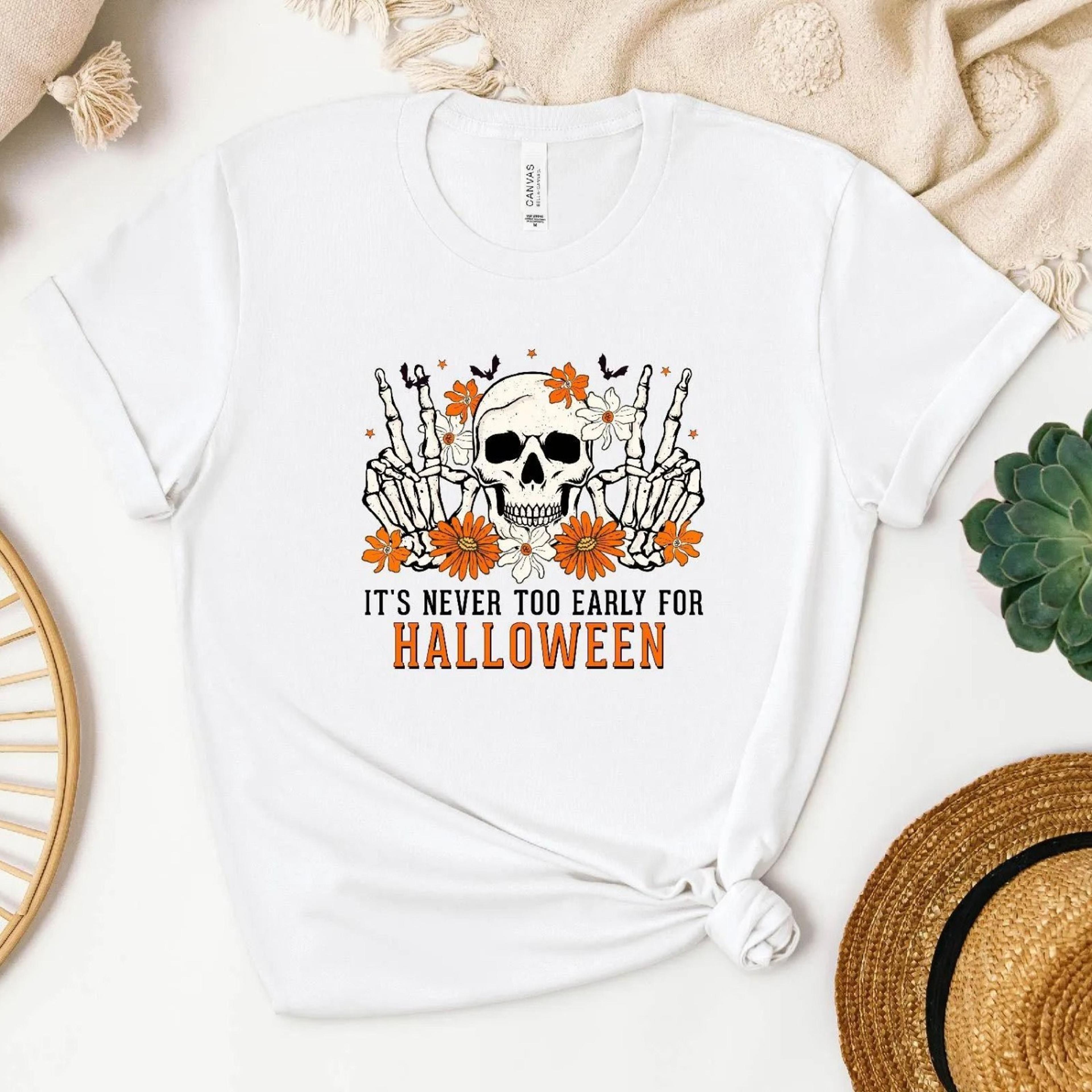 skull halloween t-shirt goth graphic tee