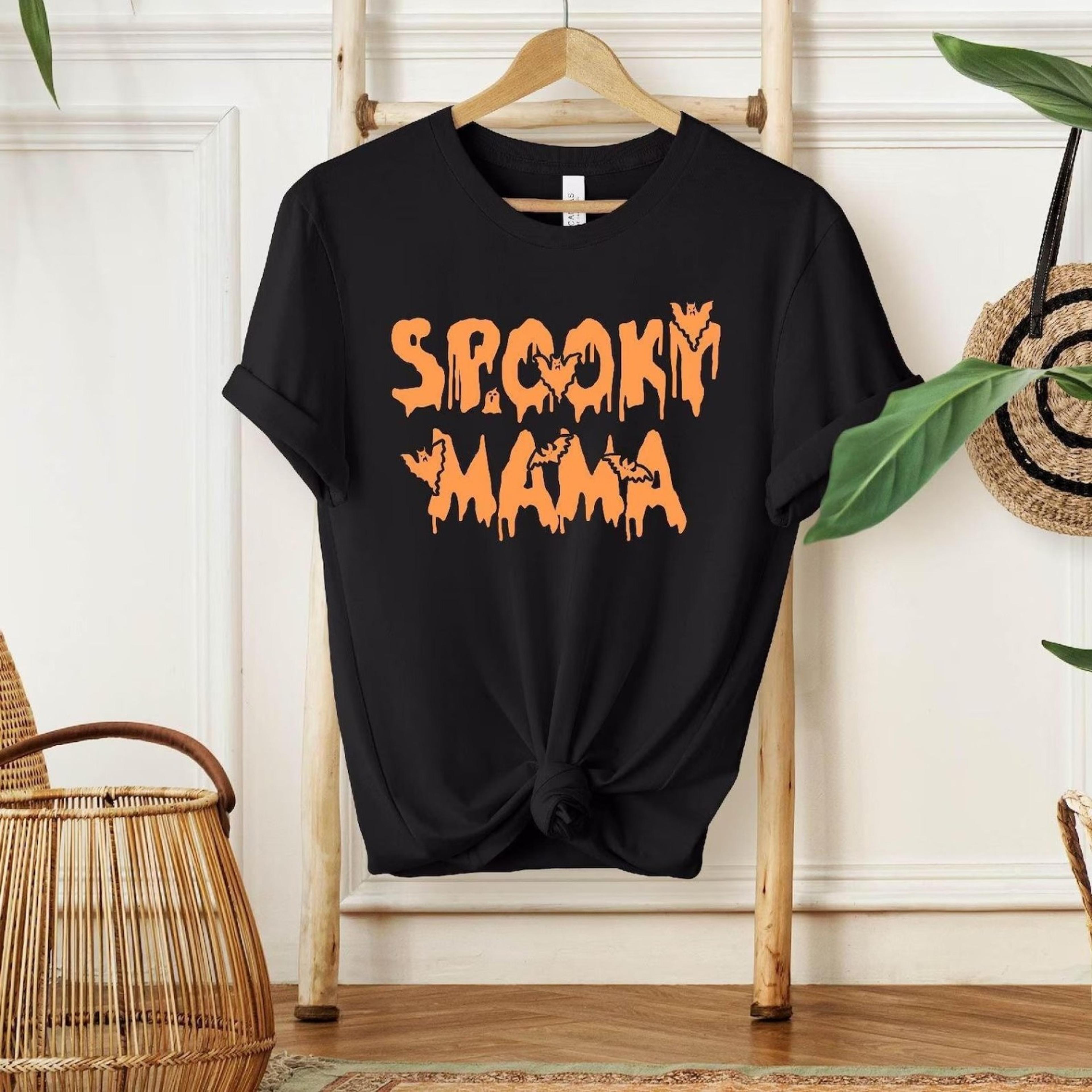 spooky mama halloween t-shirt funny mummy mom outfit