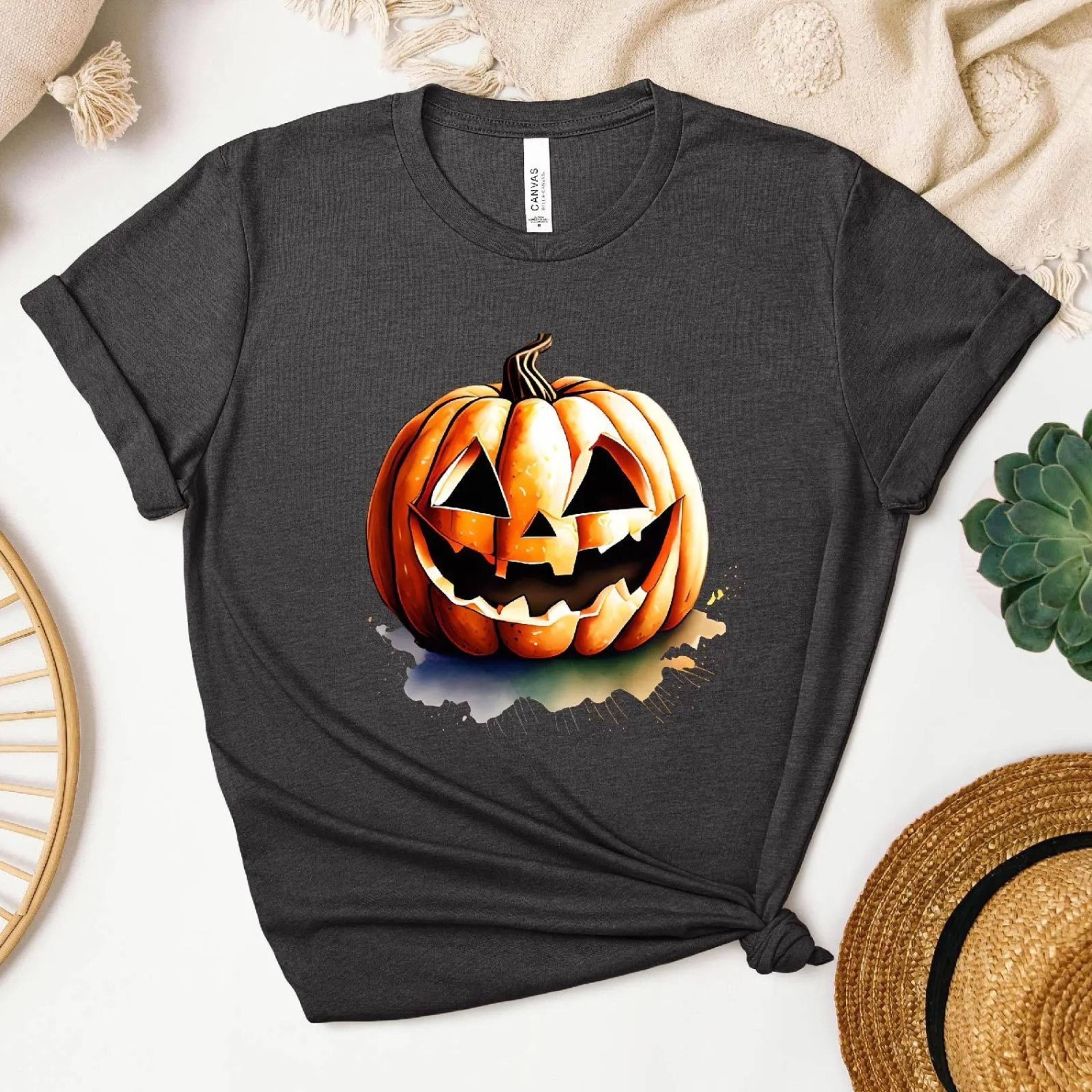 scary pumpkin halloween t-shirt funny horror movie