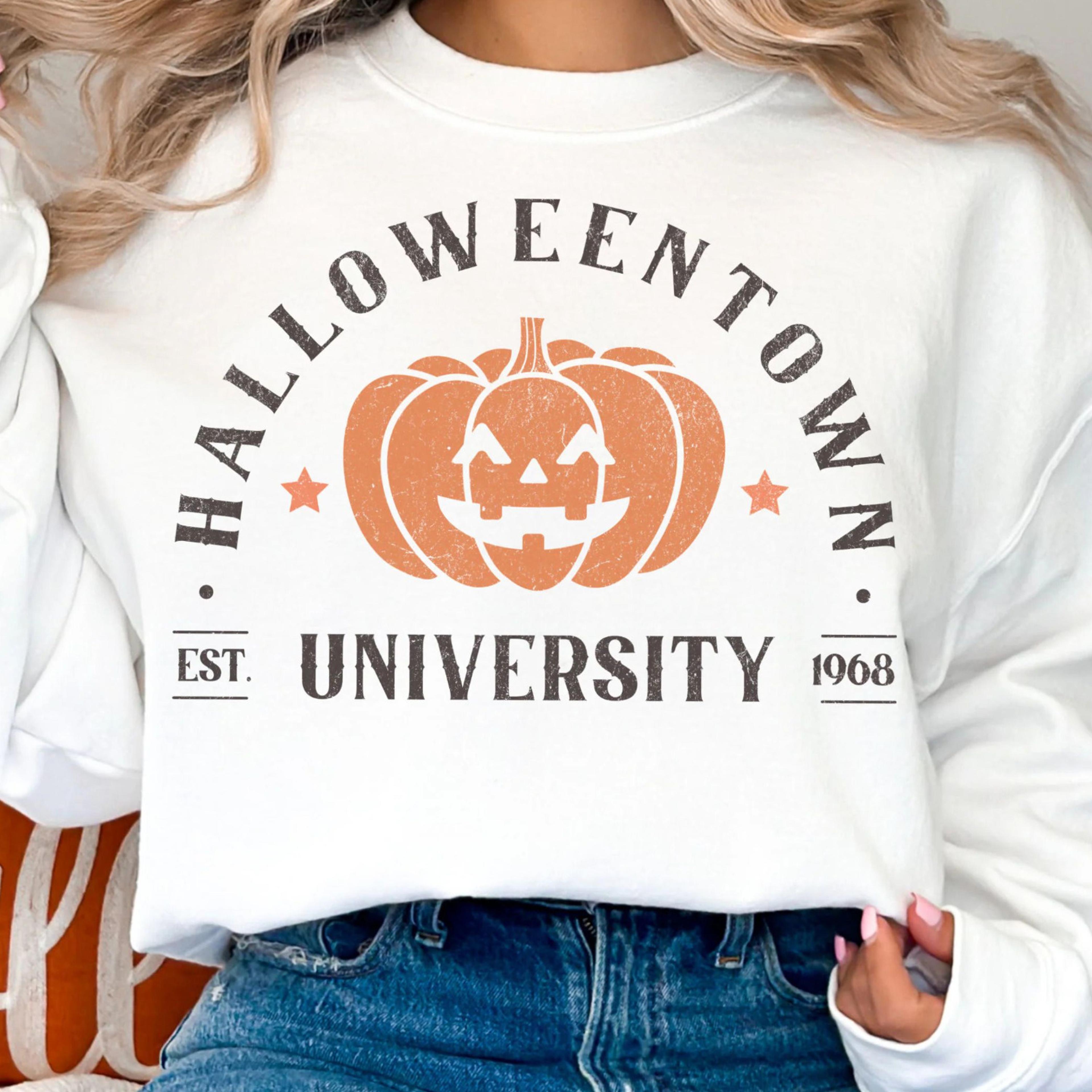halloweentown university sweatshirt vintage pumpkin halloween tee