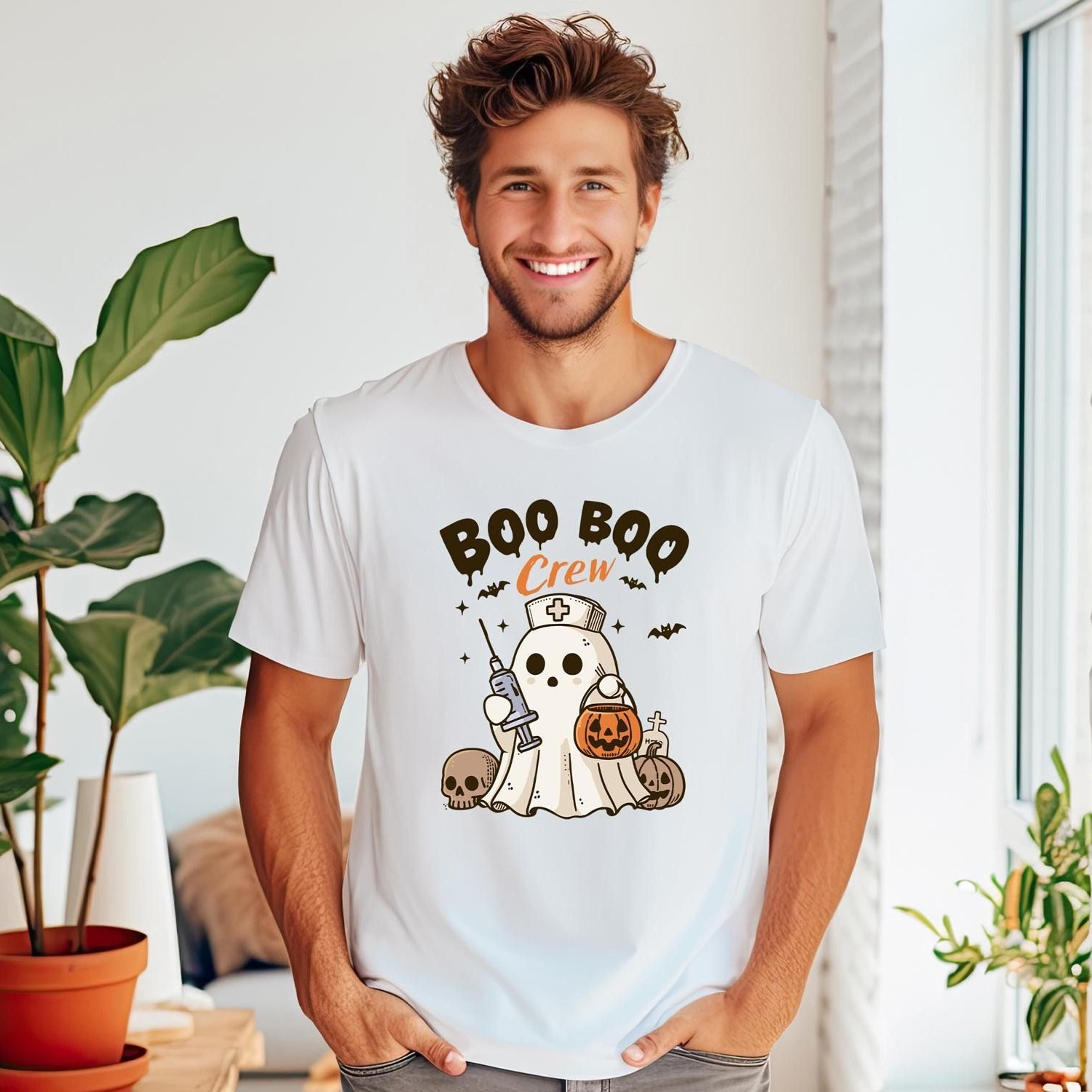 boo boo crew ghost nurse shirt, halloween tee