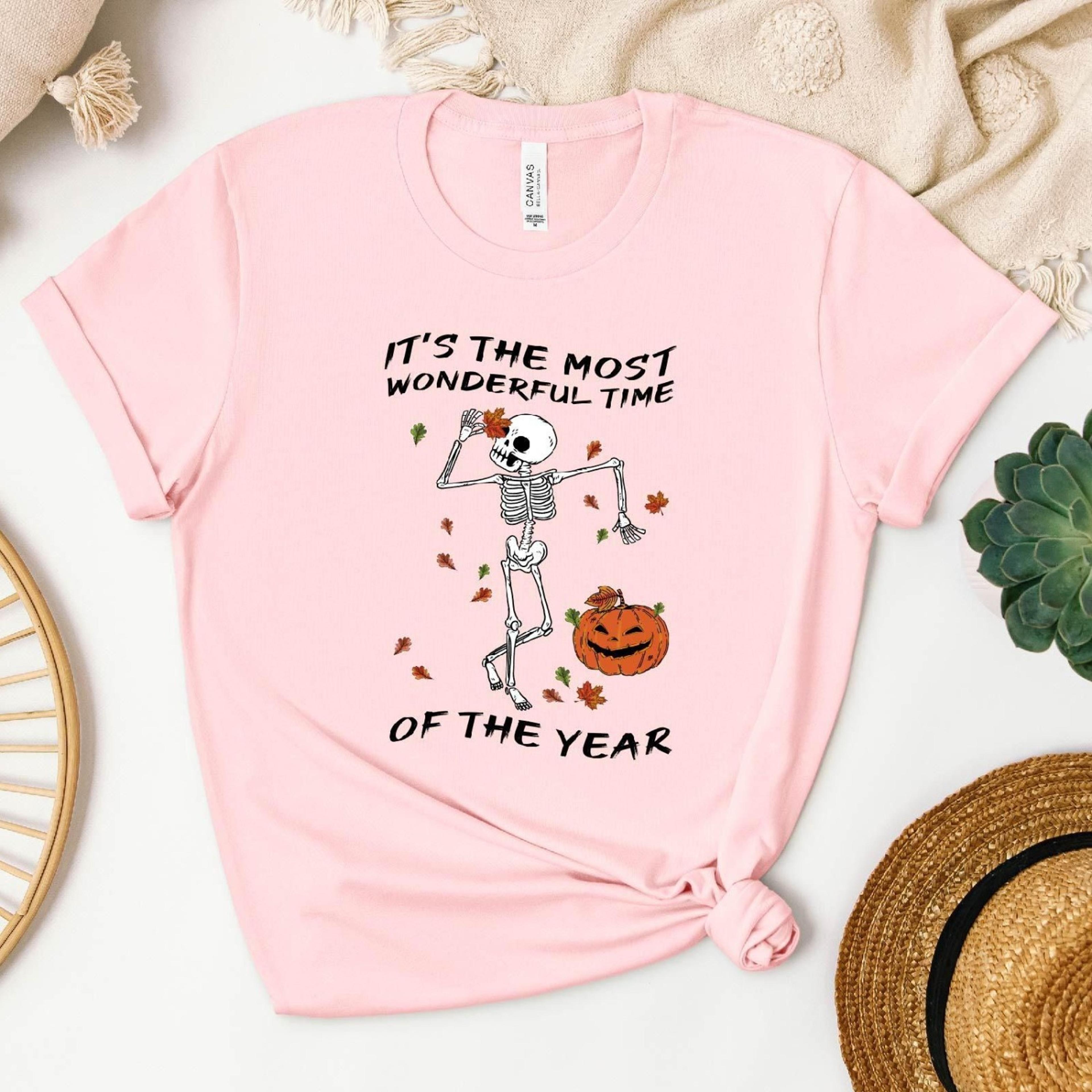 dancing skeleton halloween t-shirt vintage fall design