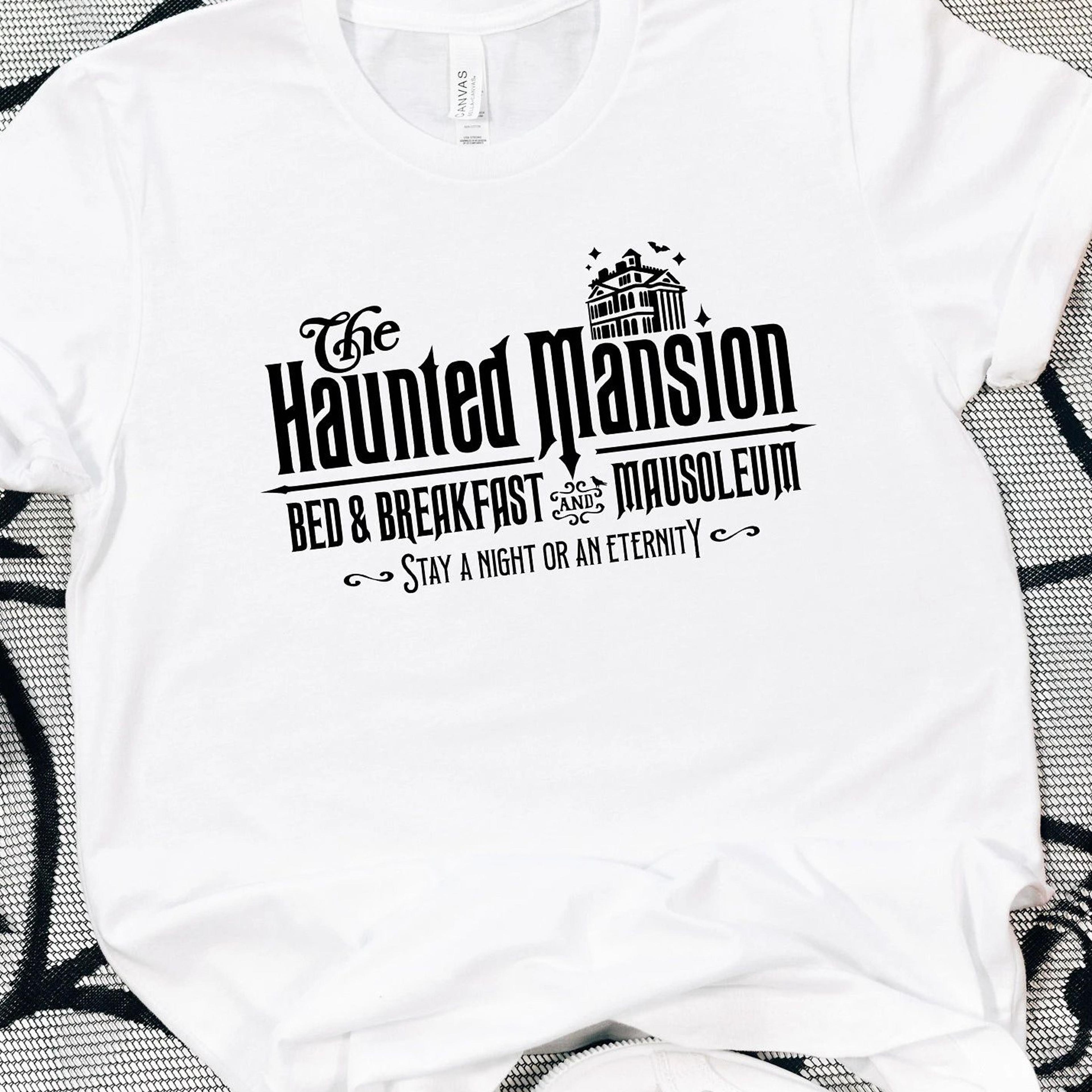 haunted mansion halloween sweatshirt stay a night or eternity
