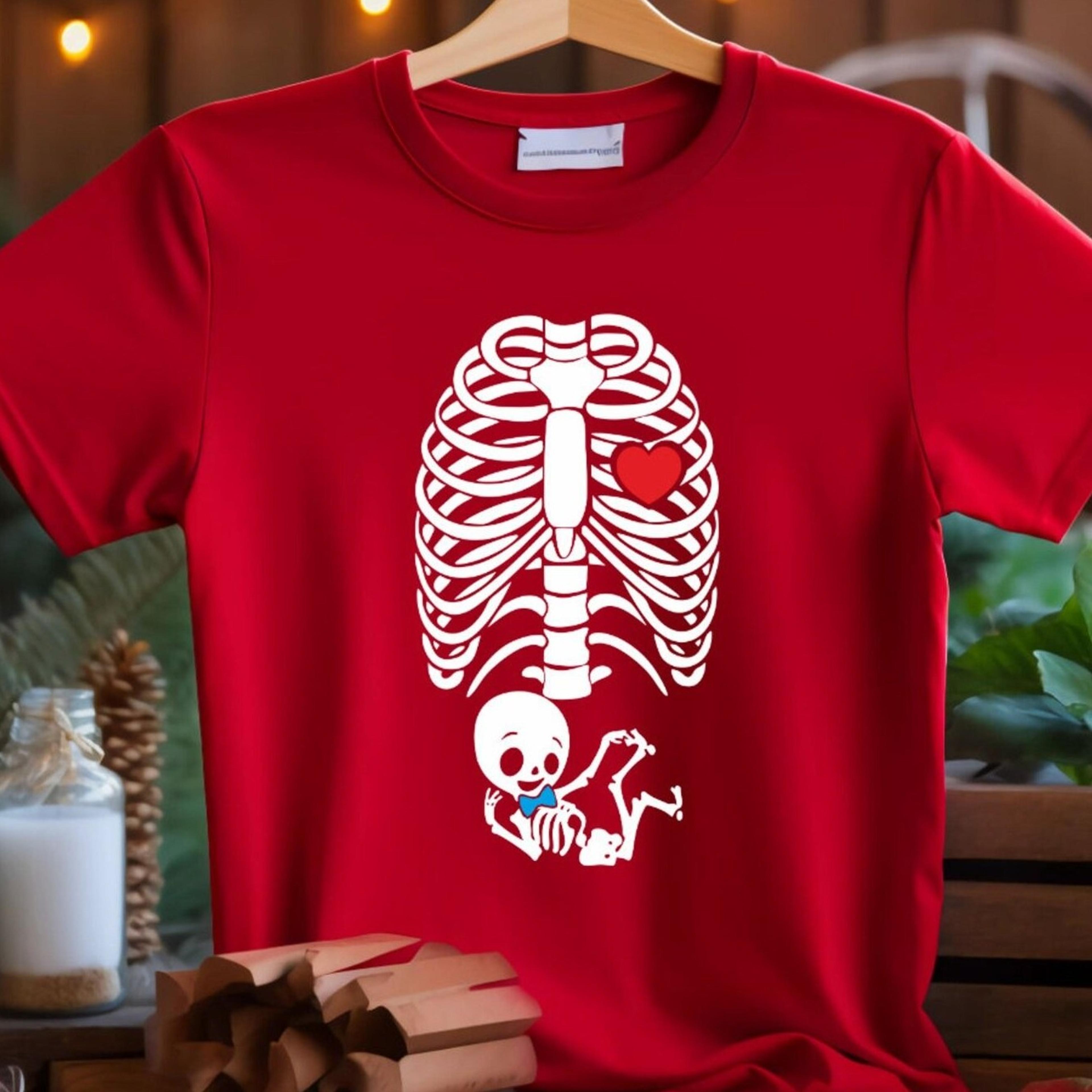 skeleton baby maternity shirt funny pregnancy costume