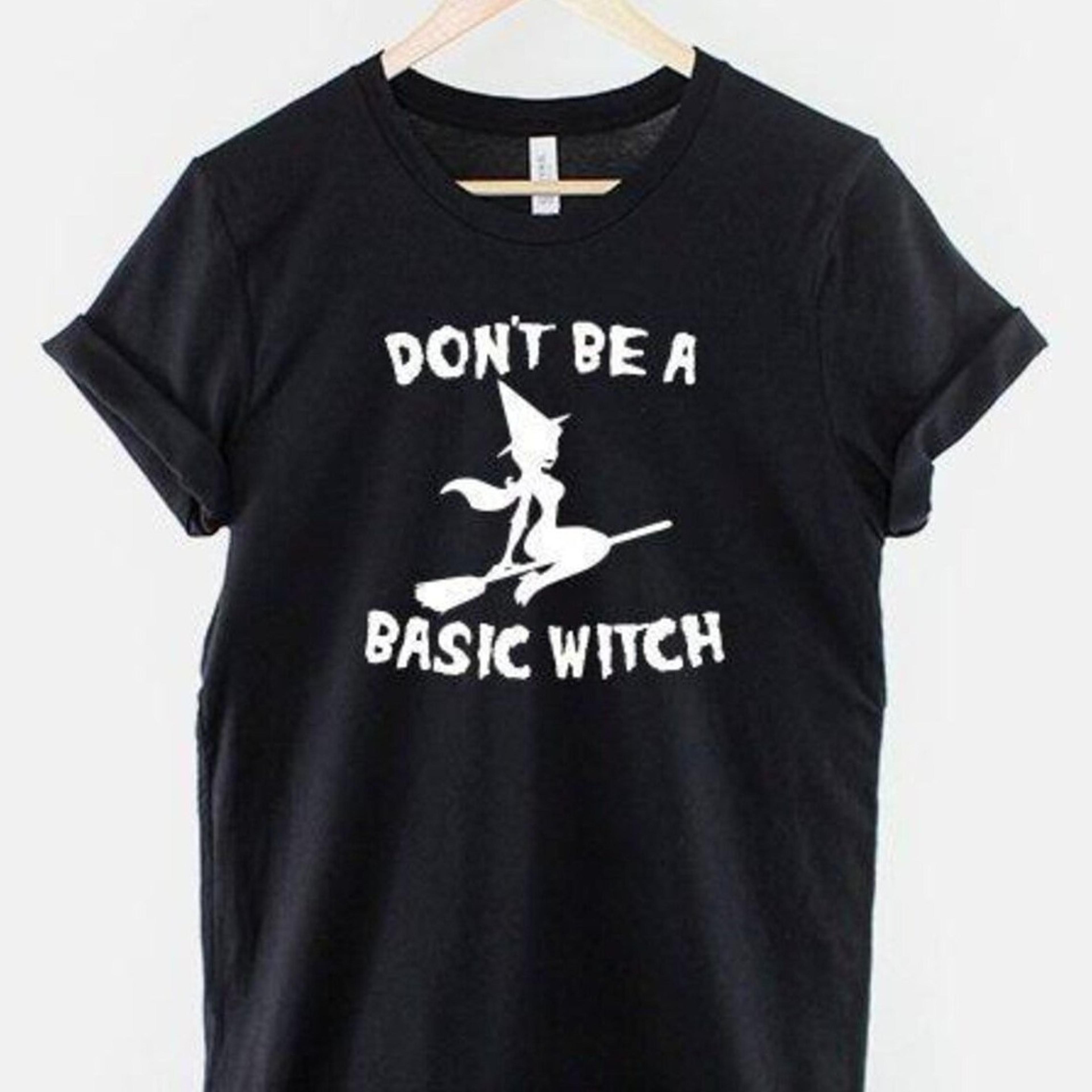 basic witch shirt, funny halloween witch t shirt, pastel goth spooky tee, cute witchy gift