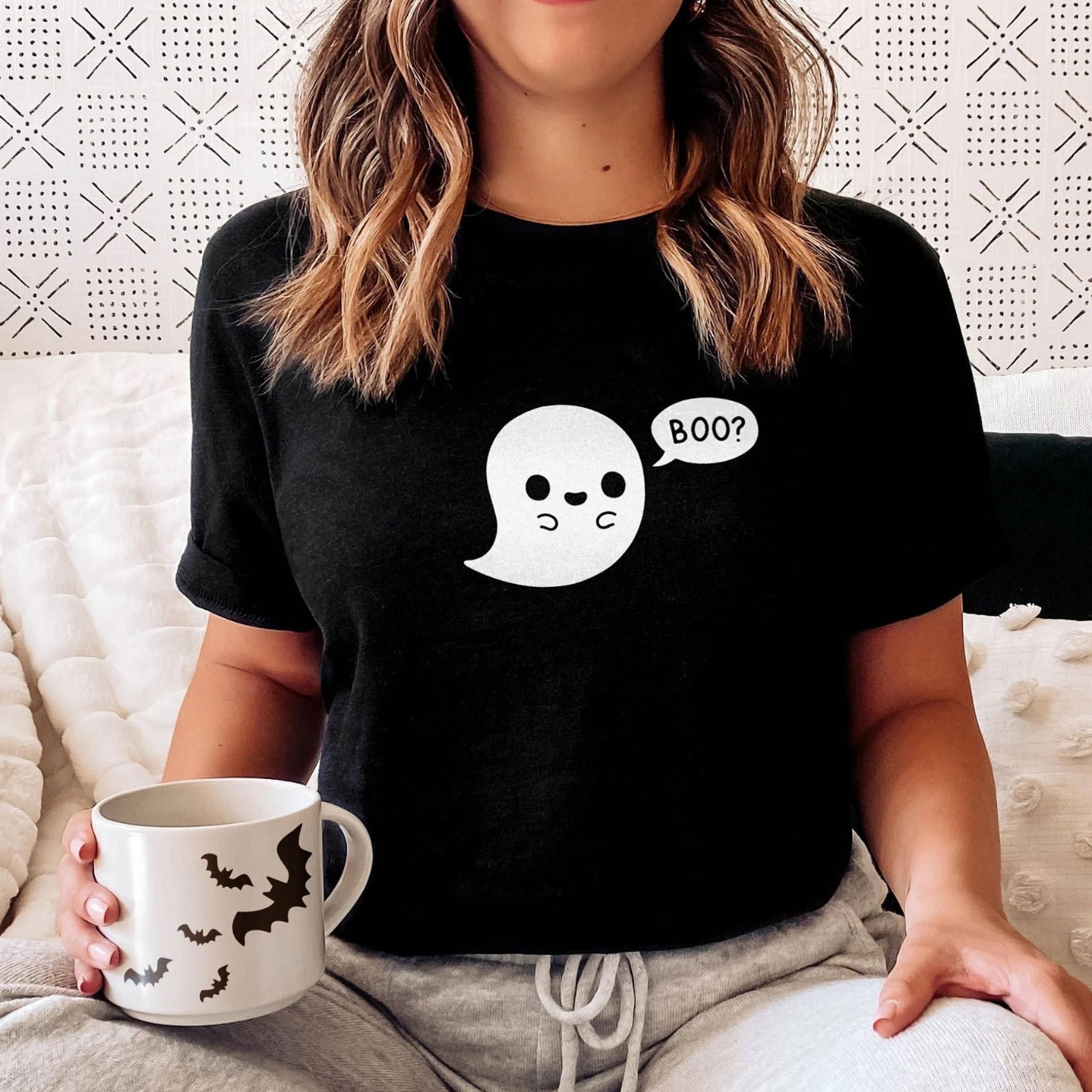 glow in the dark ghost t-shirt – halloween cotton tee