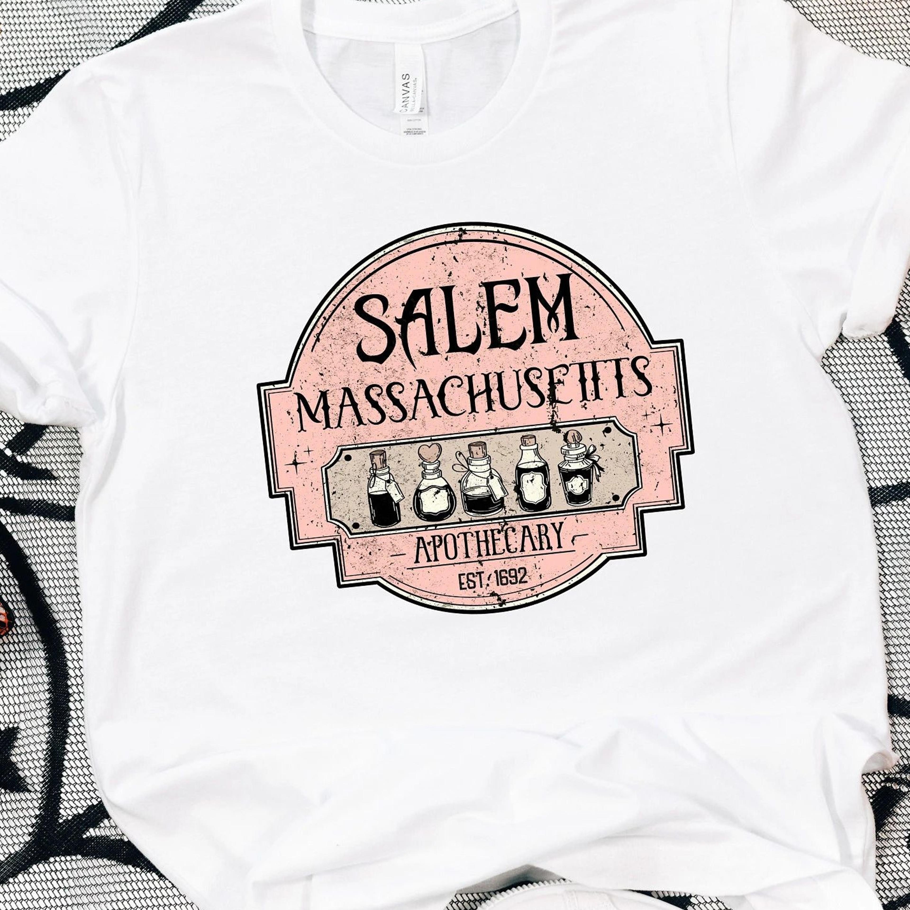 salem massachusetts apothecary shirt est 1692 witch halloween tee