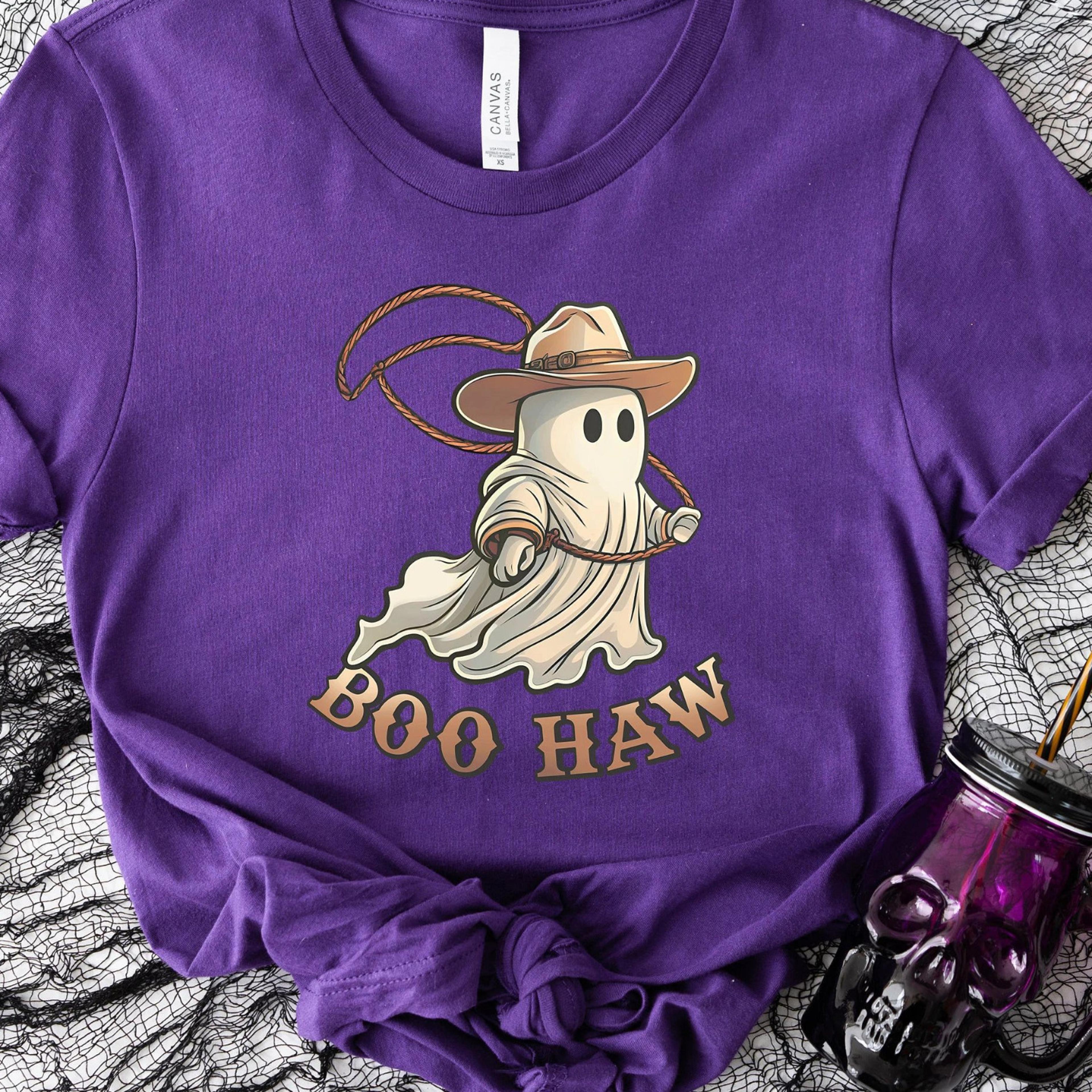 boo haw cute ghost western halloween sweatshirt