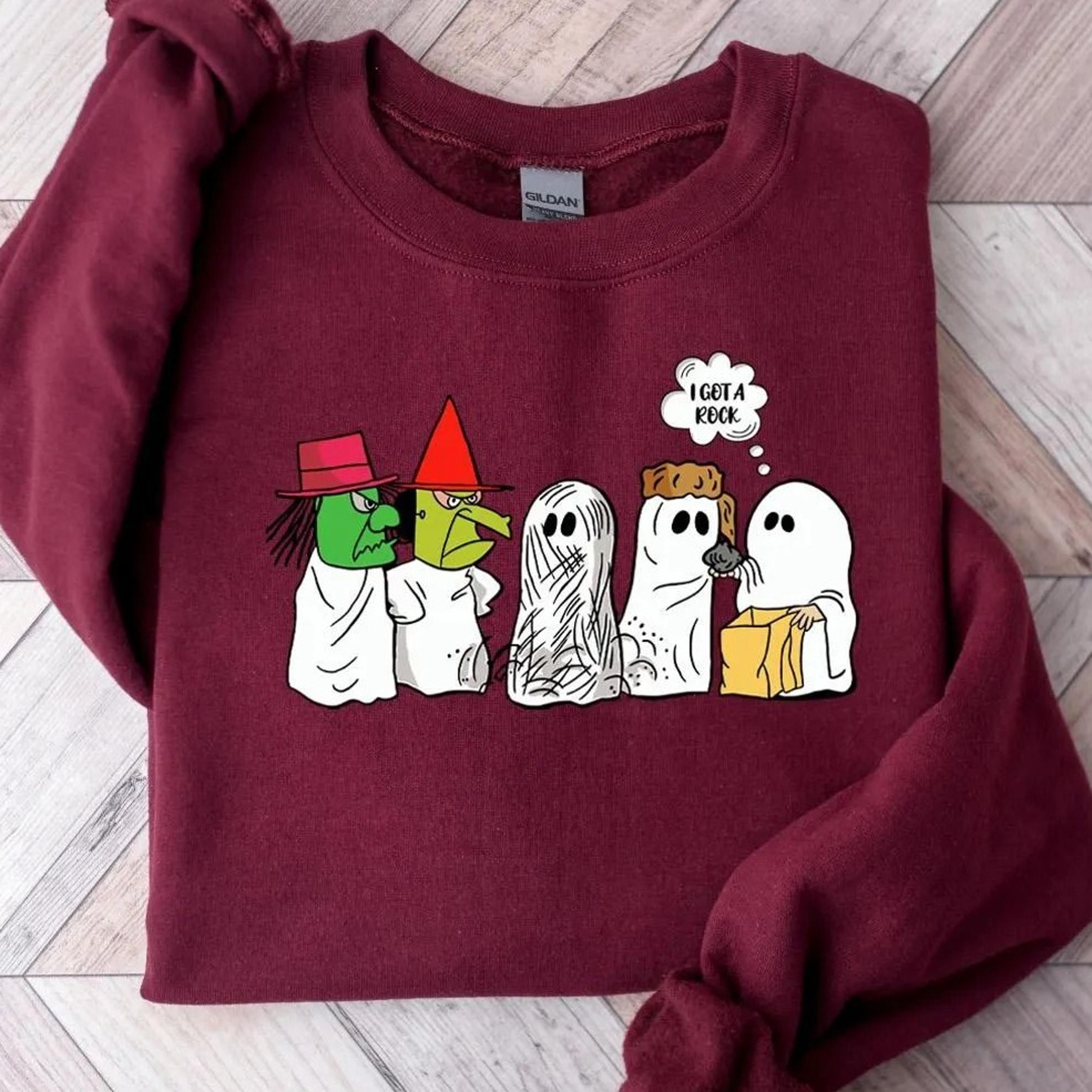 i got a rock halloween meme sweatshirt, funny ghost hoodie, spooky season tshirt halloween gift