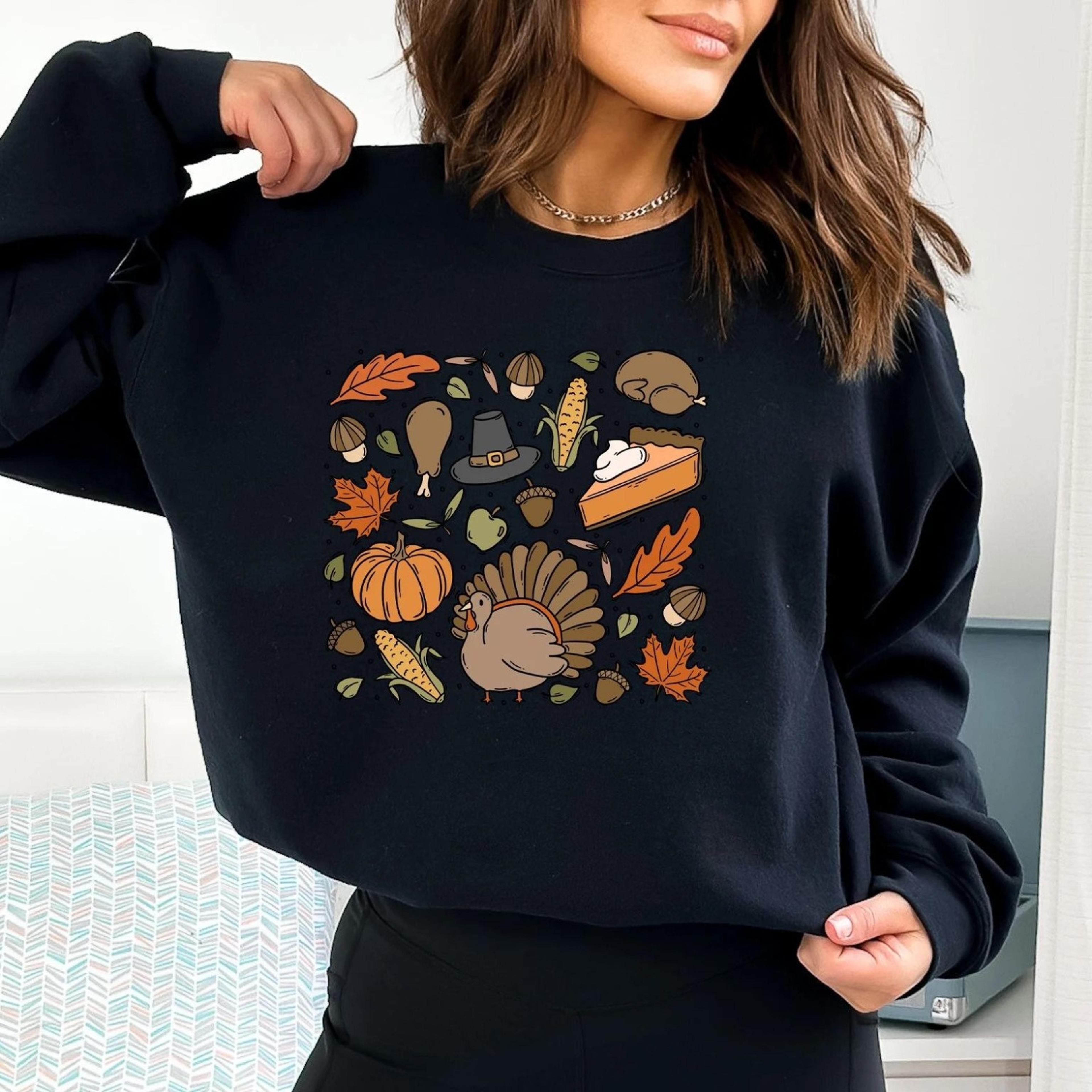 fall doodles shirt family thanksgiving shirt fall season shirt pumpkin patch shirt autumn vibes shirt thanksgiving doodl