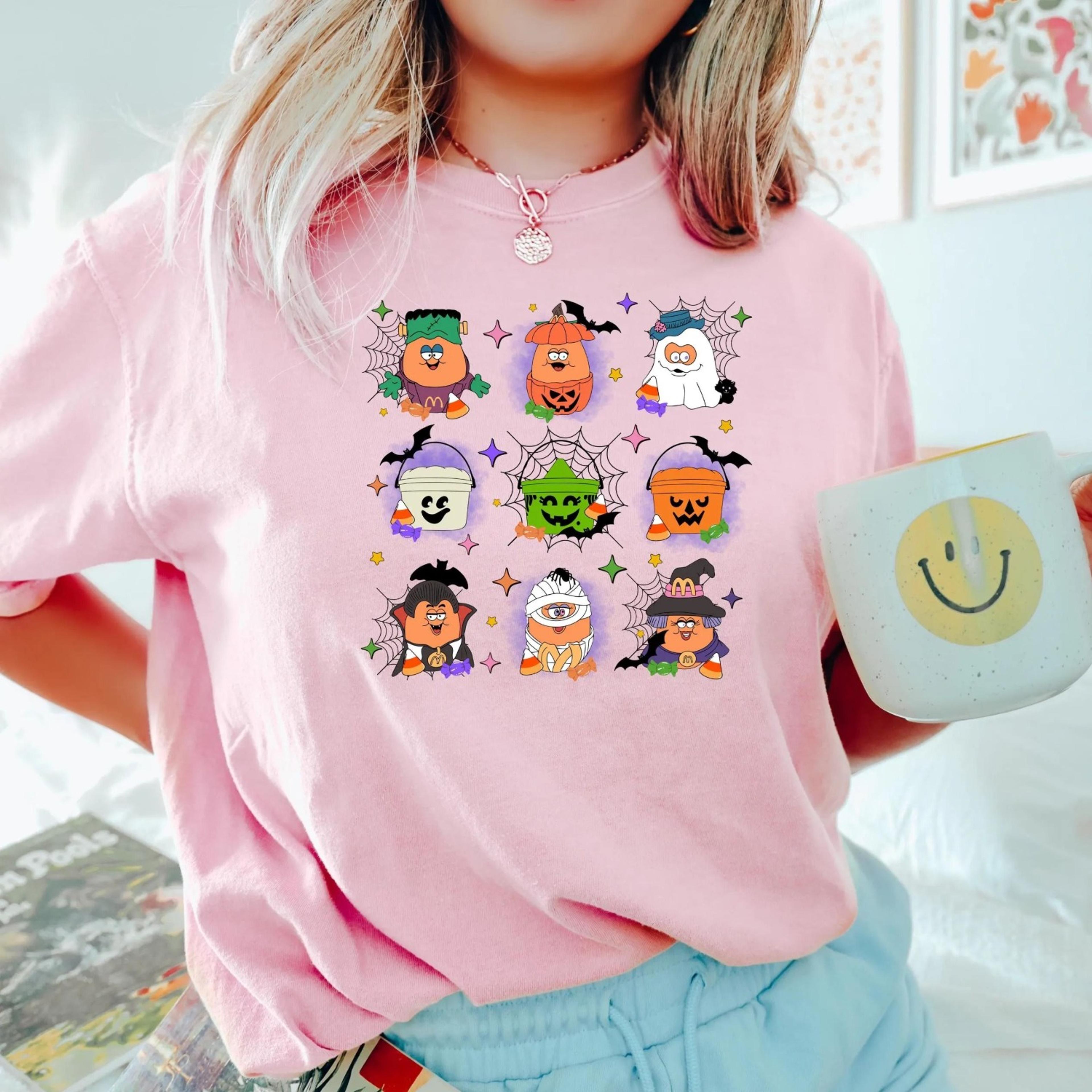 spooky nuggets meal bucket shirt halloween chicken nuggets, funny halloween t-shirt, trendy halloween, spooky season, h