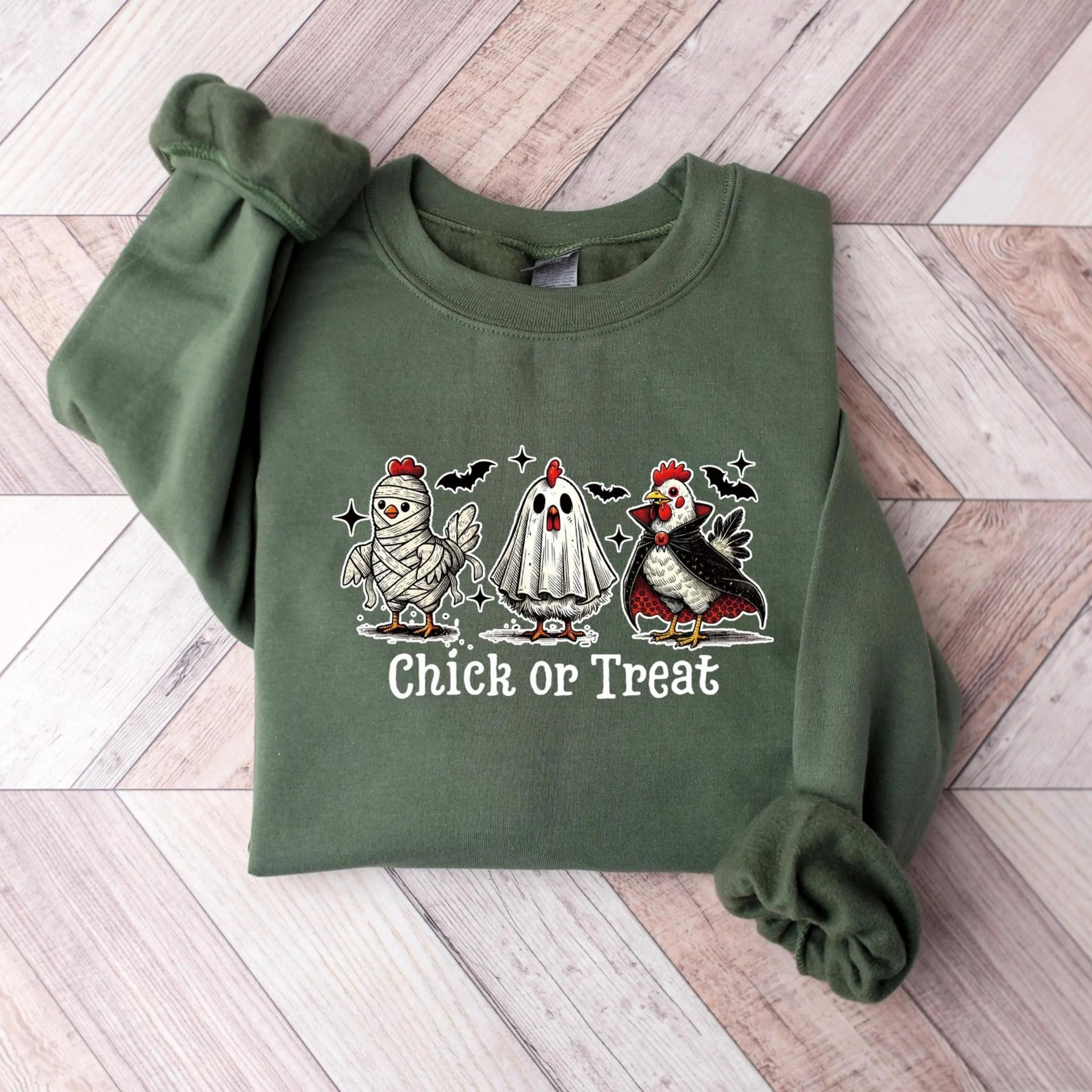 chick or treat shirt, halloween t shirt, funny halloween t shirt cute halloween gift, fall chicken shirt,