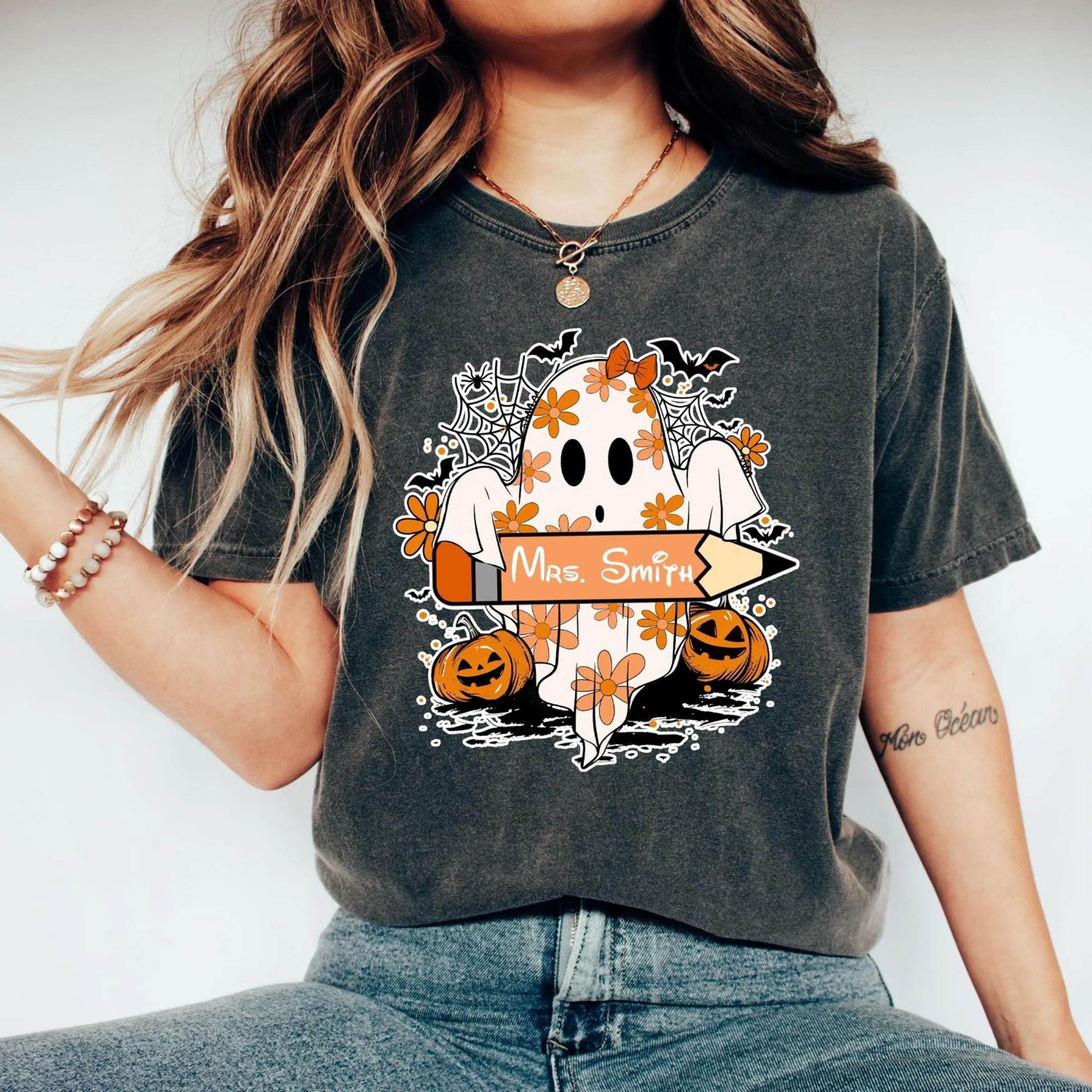 halloween teacher shirt, , ghost teacher shirt,
