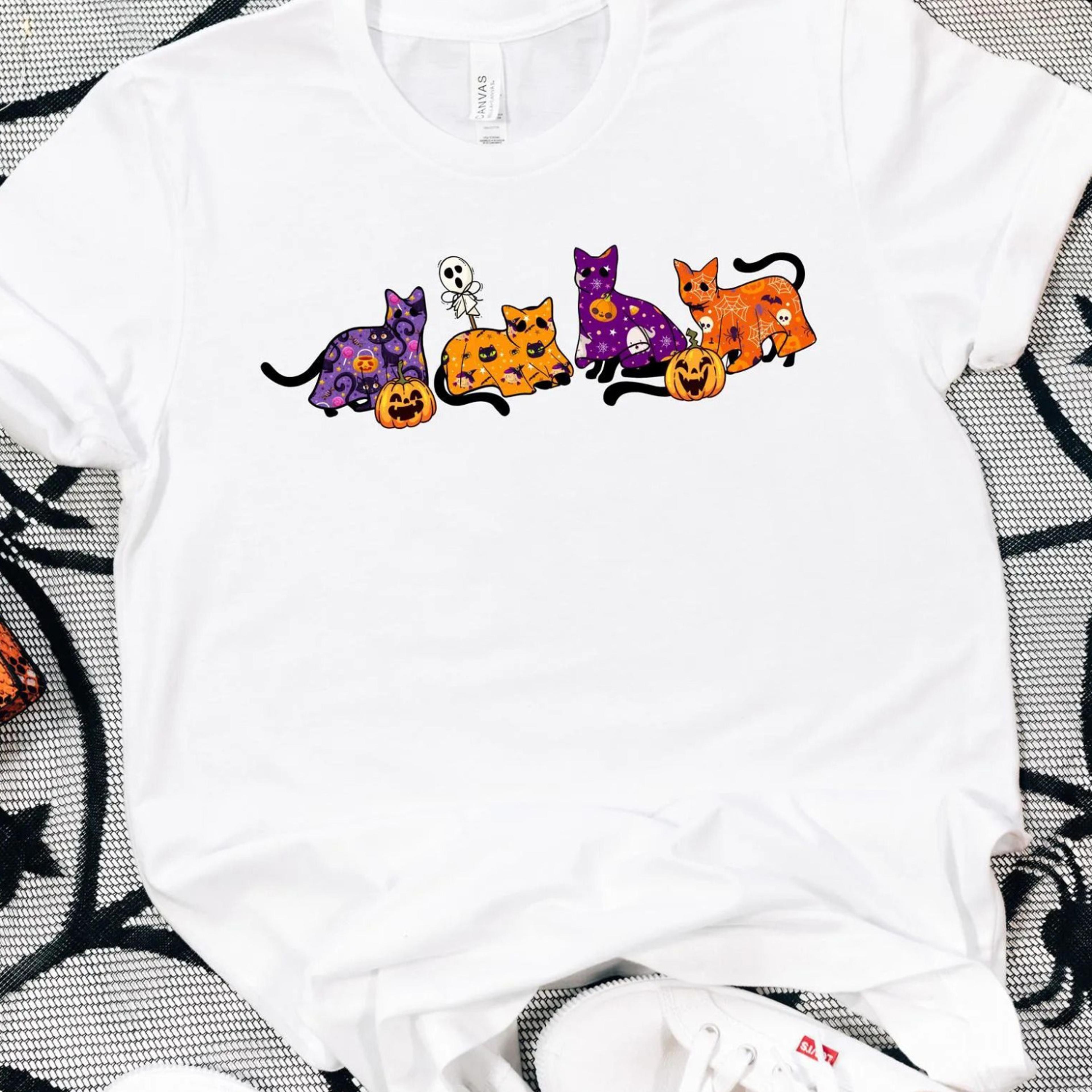 ghost cats shirt, halloween cats sweatshirt, halloween cats shirt, spooky season shirt, halloween shirt, spooky shirt,