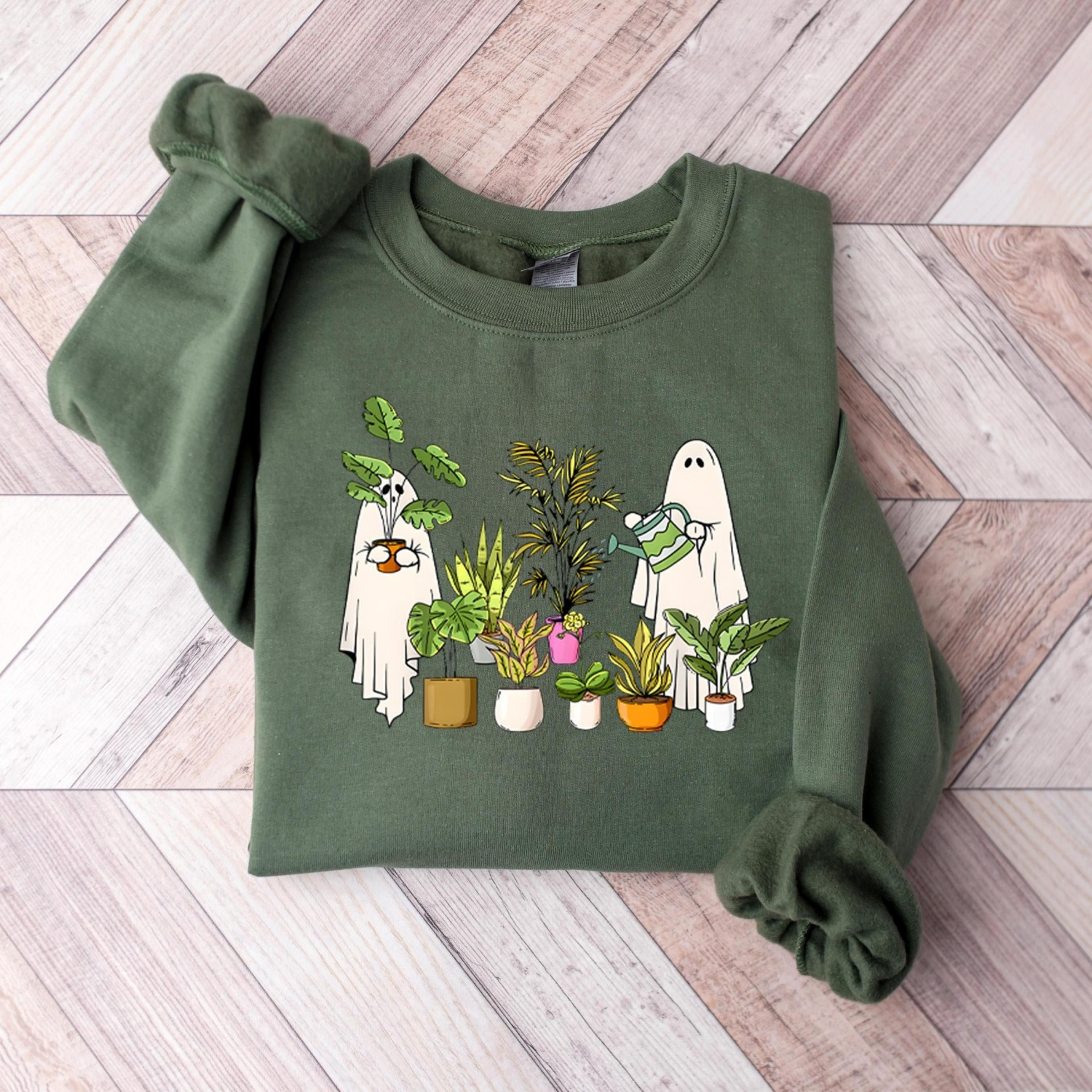 ghost plant shirts crazy plant lady tshirt, ghost plant lady, halloween plants ,ghost plant