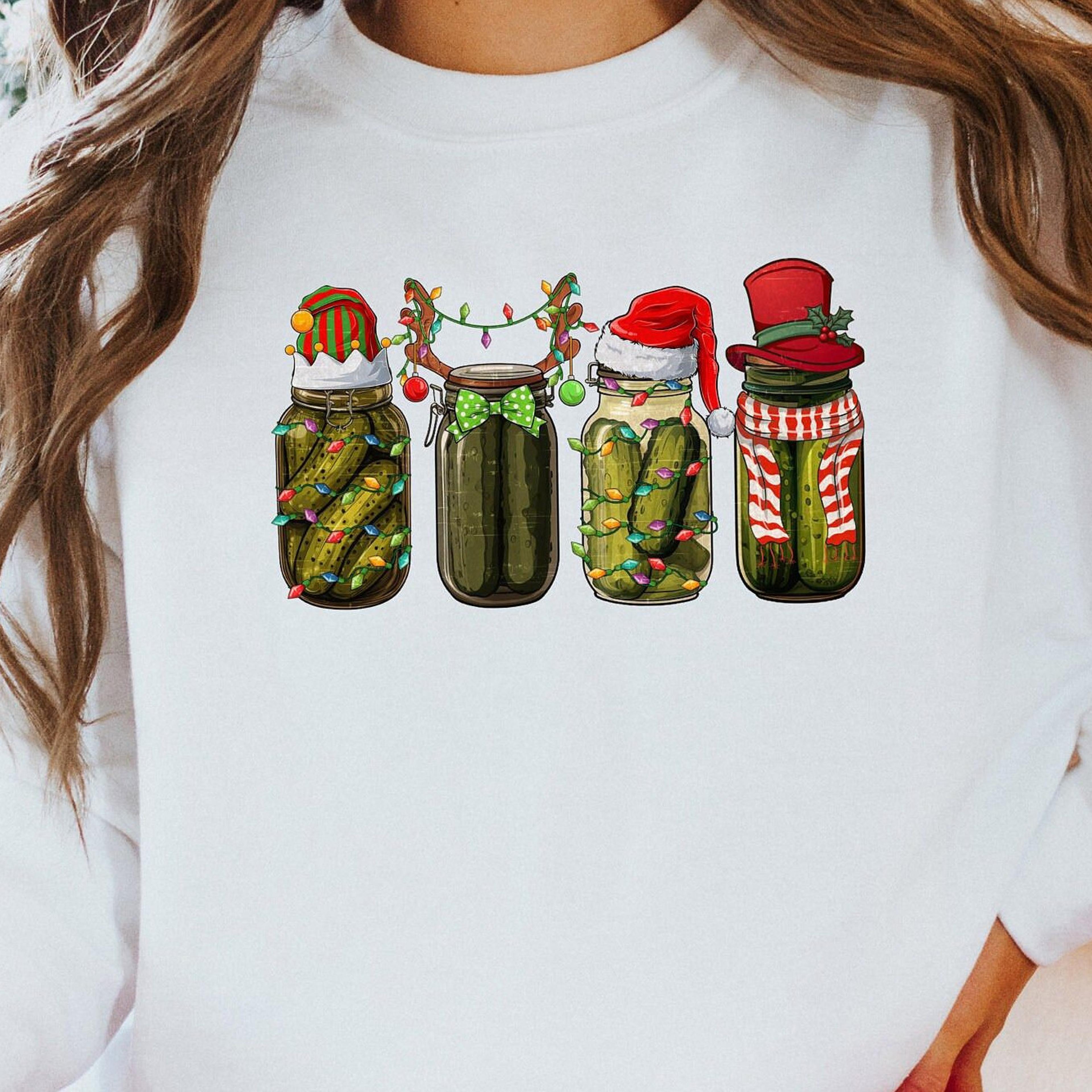 christmas pickle sweatshirt vintage holiday sweater for pickle lovers