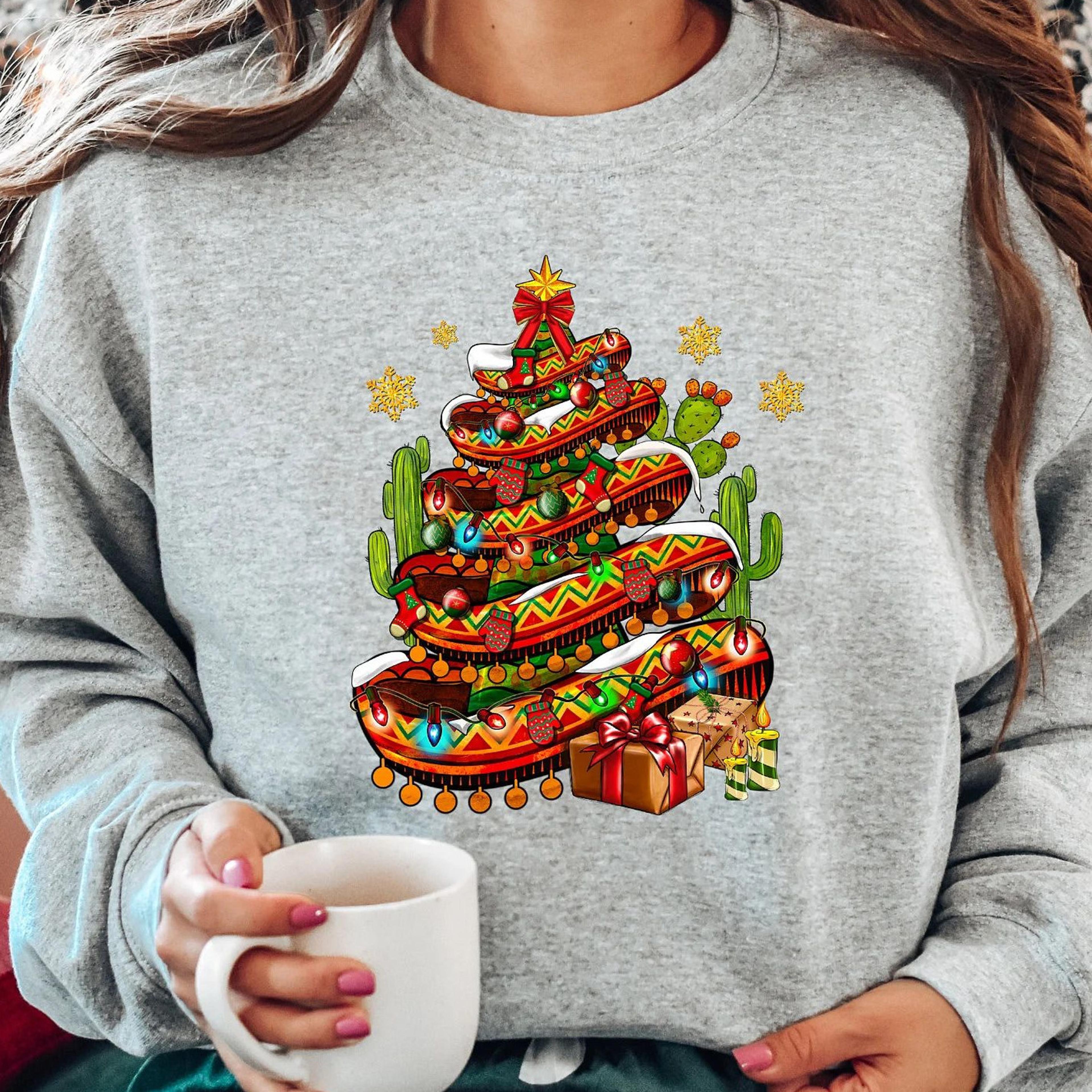feliz navidad matching shirts, christmas lights family shirt, christmas tree lights family matching sweatshirt,