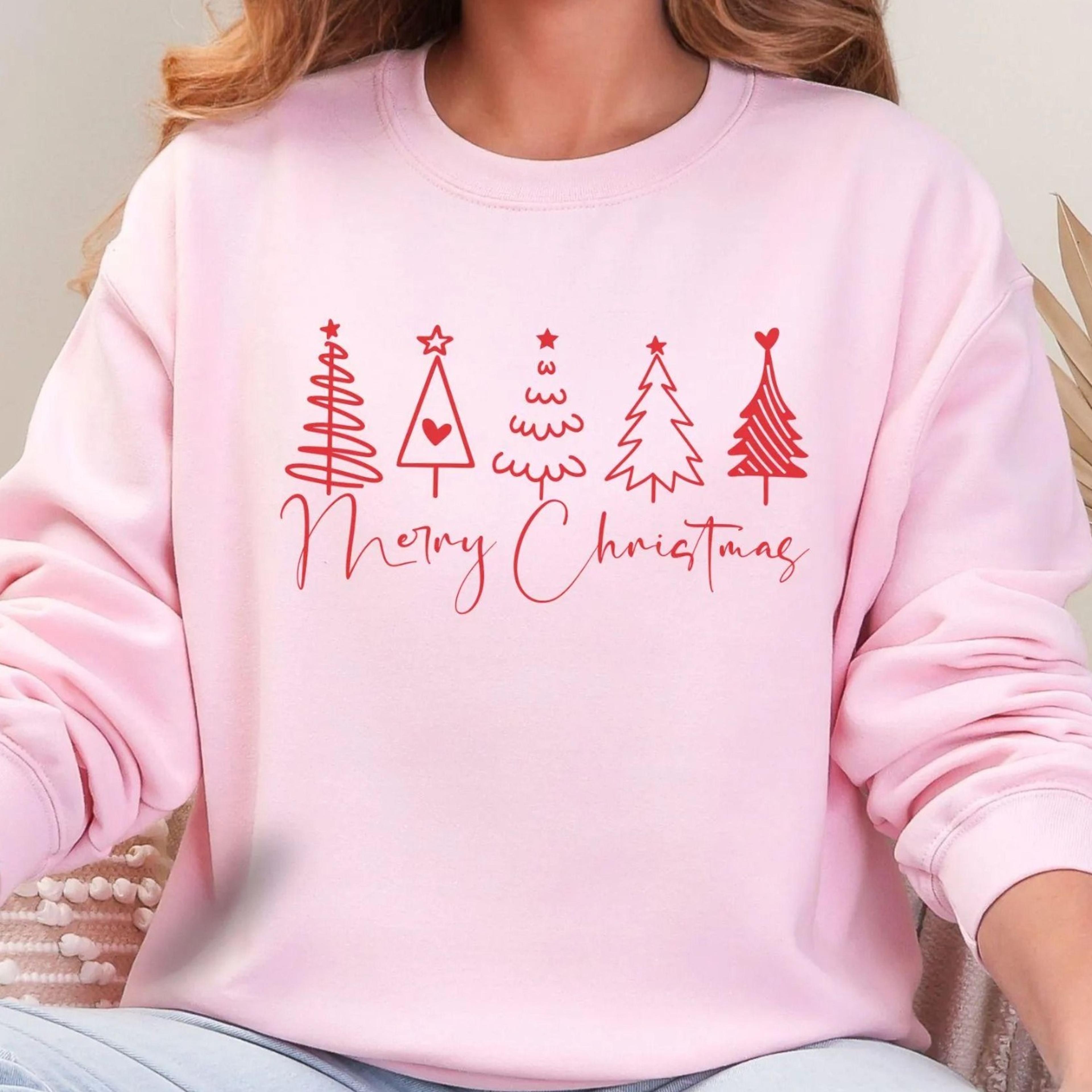 christmas tree shirt women christmas gifts her, pine tree sweatshirt, winter sweater, holiday shirt, xmas gift, merry ch