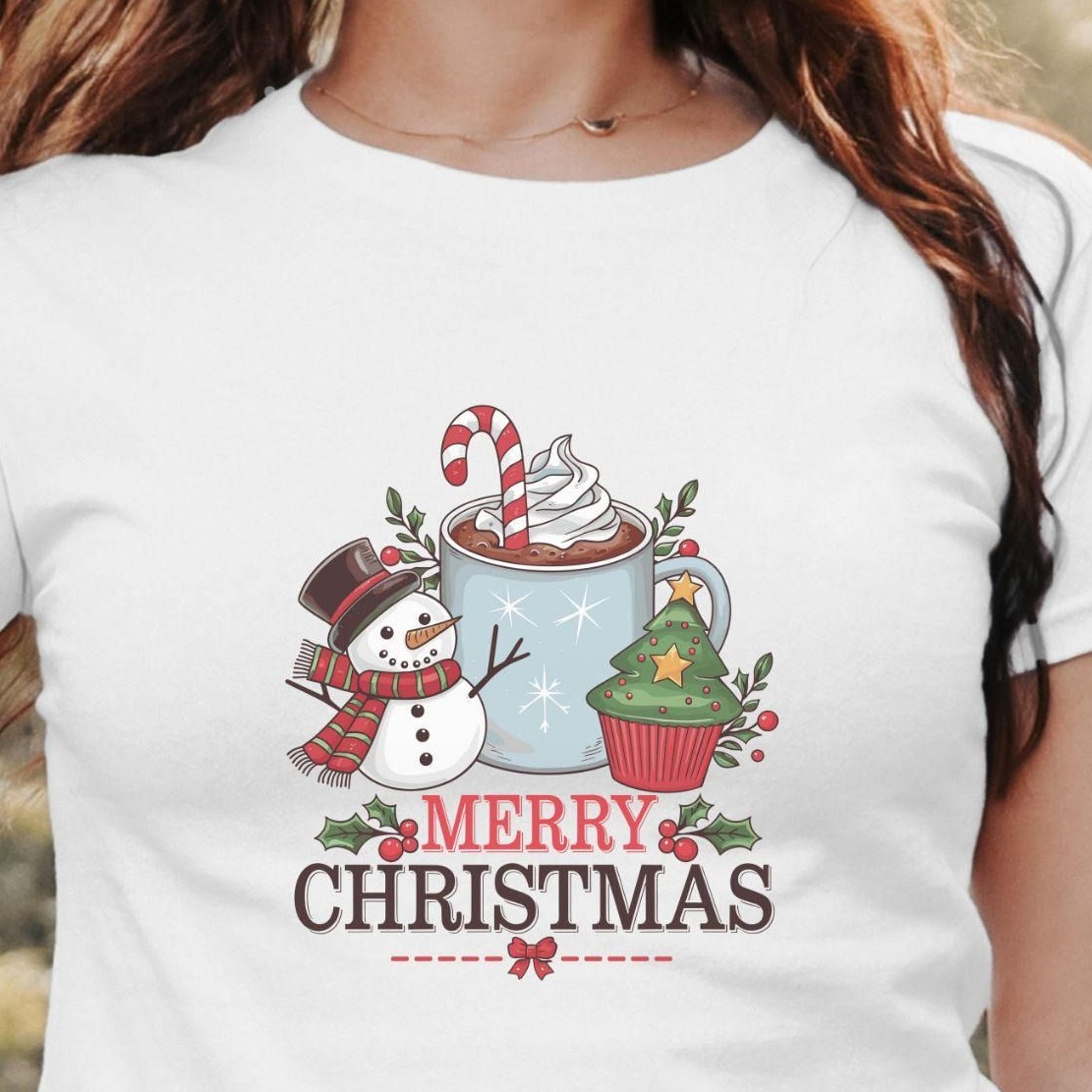retro merry christmas sweatshirt gift for her winter holiday sweatshirt cocoa snowman hoodie gift y2k christmas tee merr