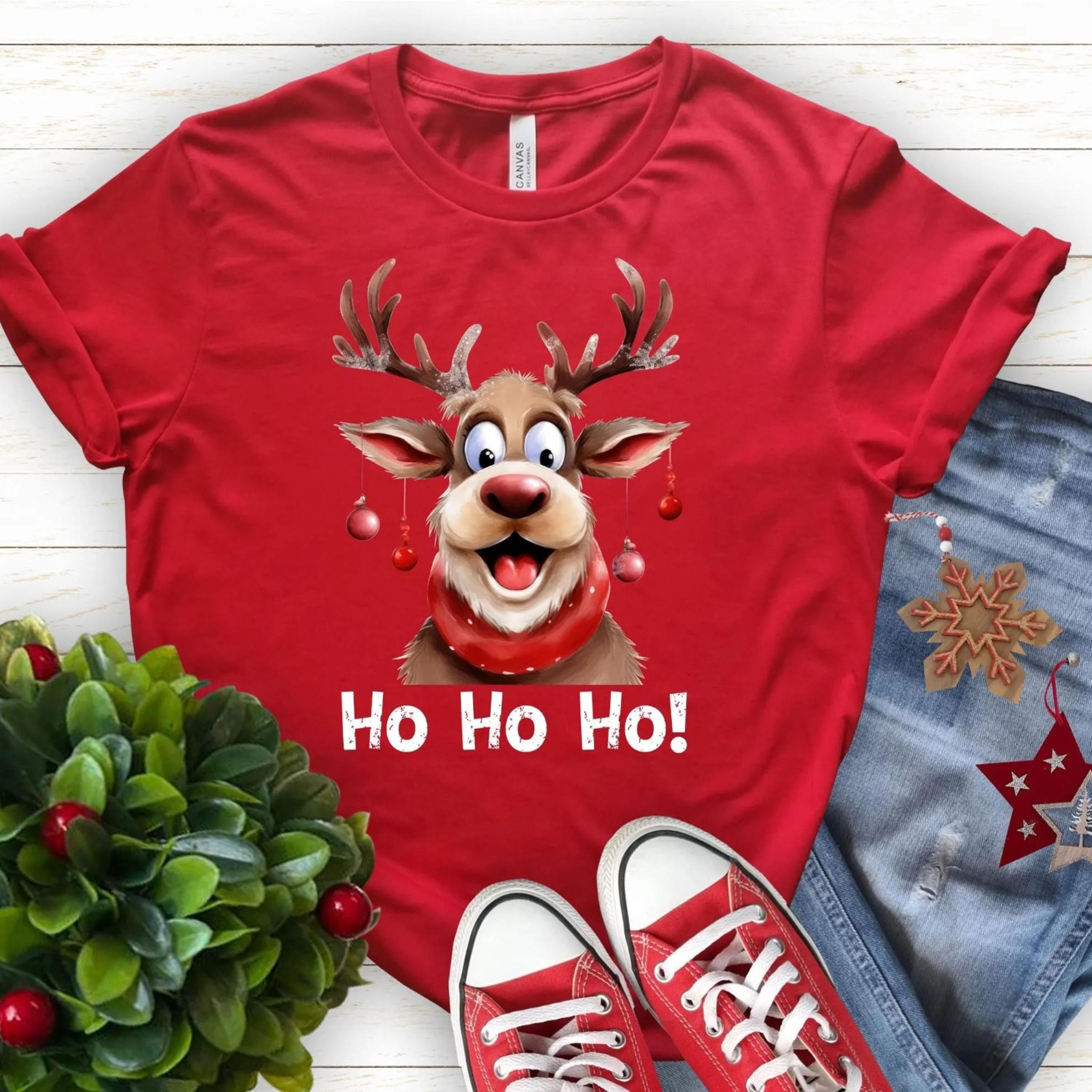 christmas t-shirt | funny reindeer shirt | gift idea men women christmas reindeer xmas