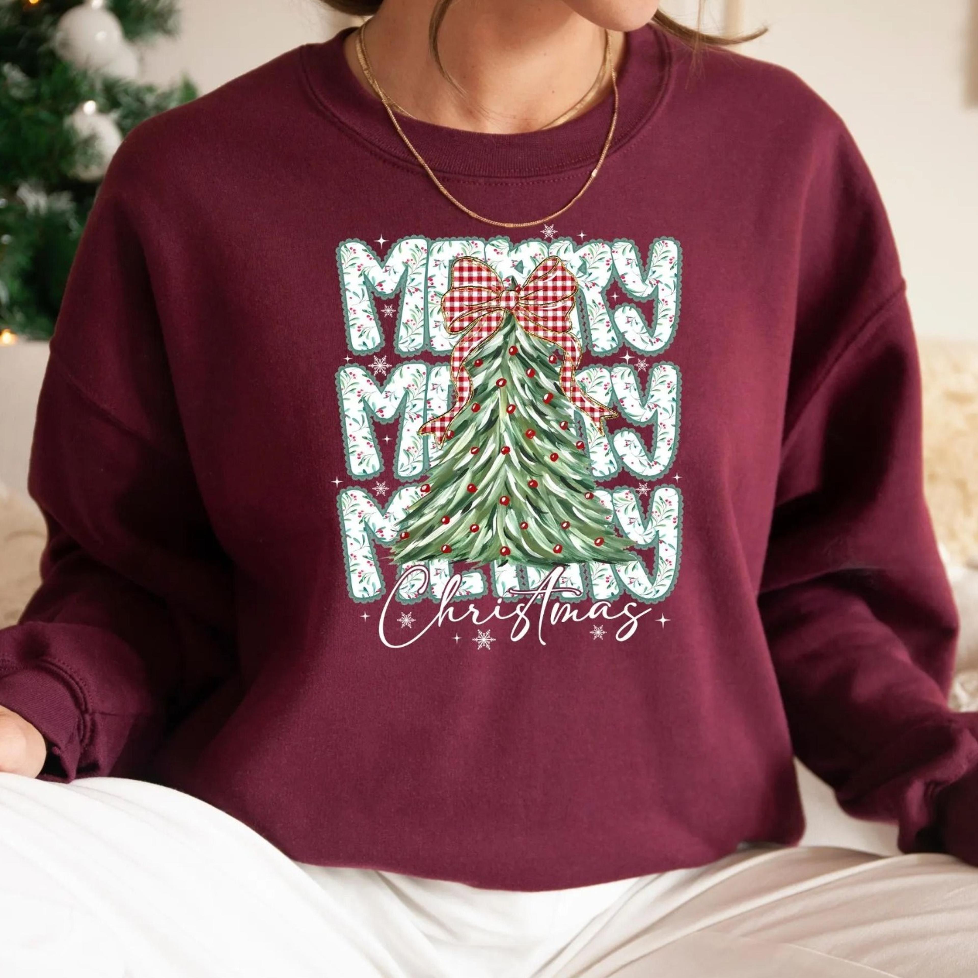 merry christmas tree sweatshirt, merry christmas shirt, christmas sweatshirt, holiday sweater, merry christmas gift, san