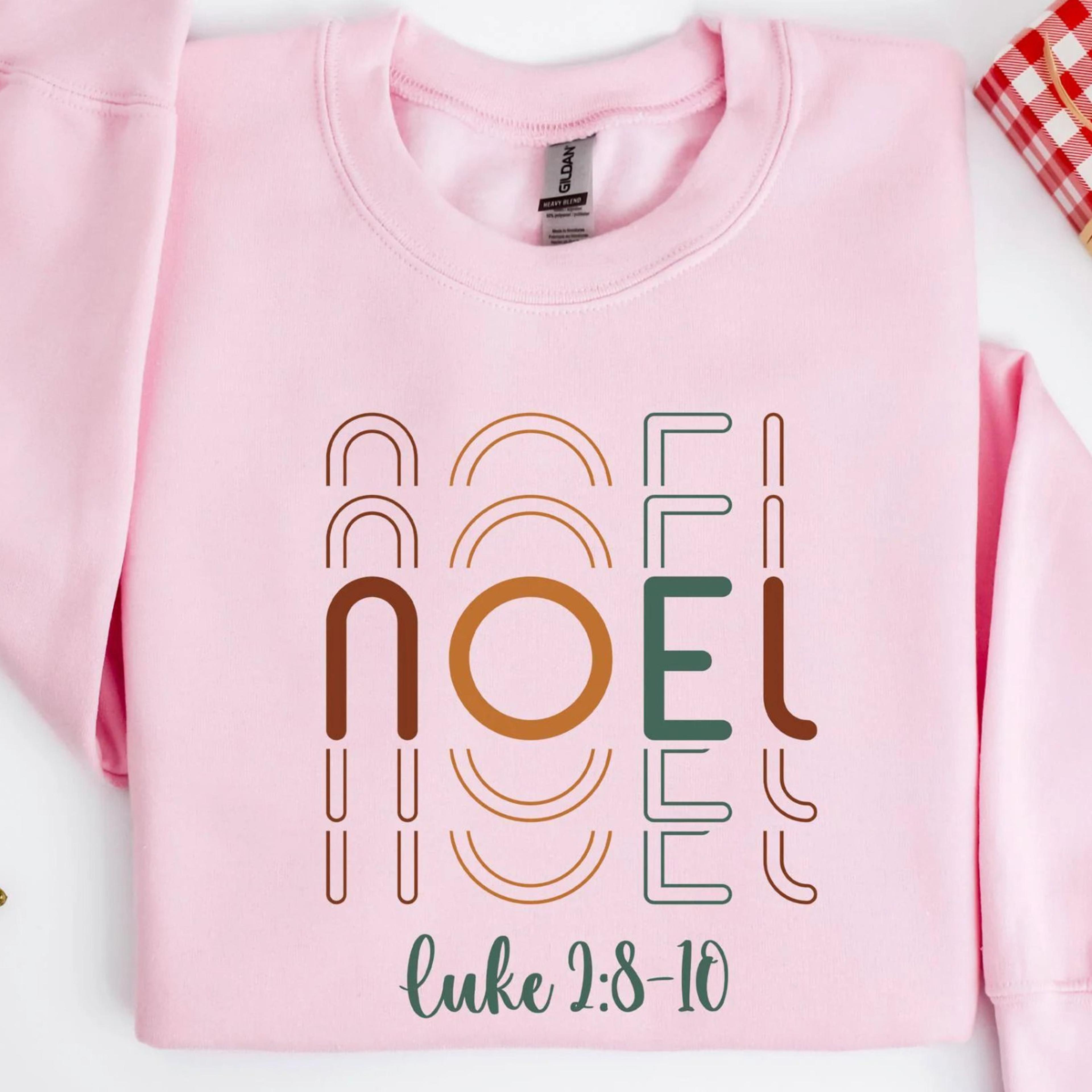 boho noel sweatshirt, luke shirt, modern christmas shirt, faith christmas shirt, religious christmas shirt,