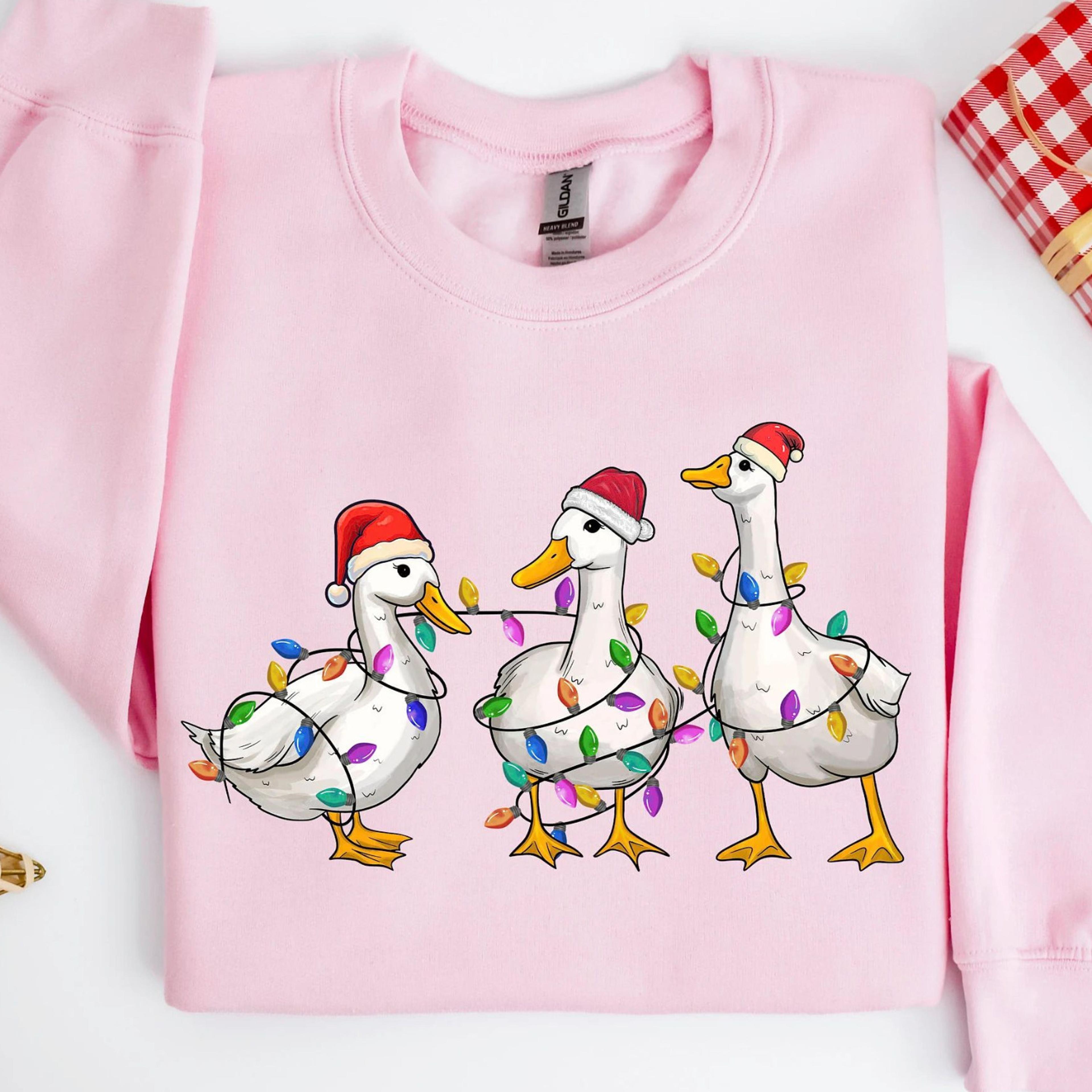 silly goose christmas sweatshirt, silly goose sweatshirt, christmas sweatshirt, christmas ducks sweatshirt, silly goose
